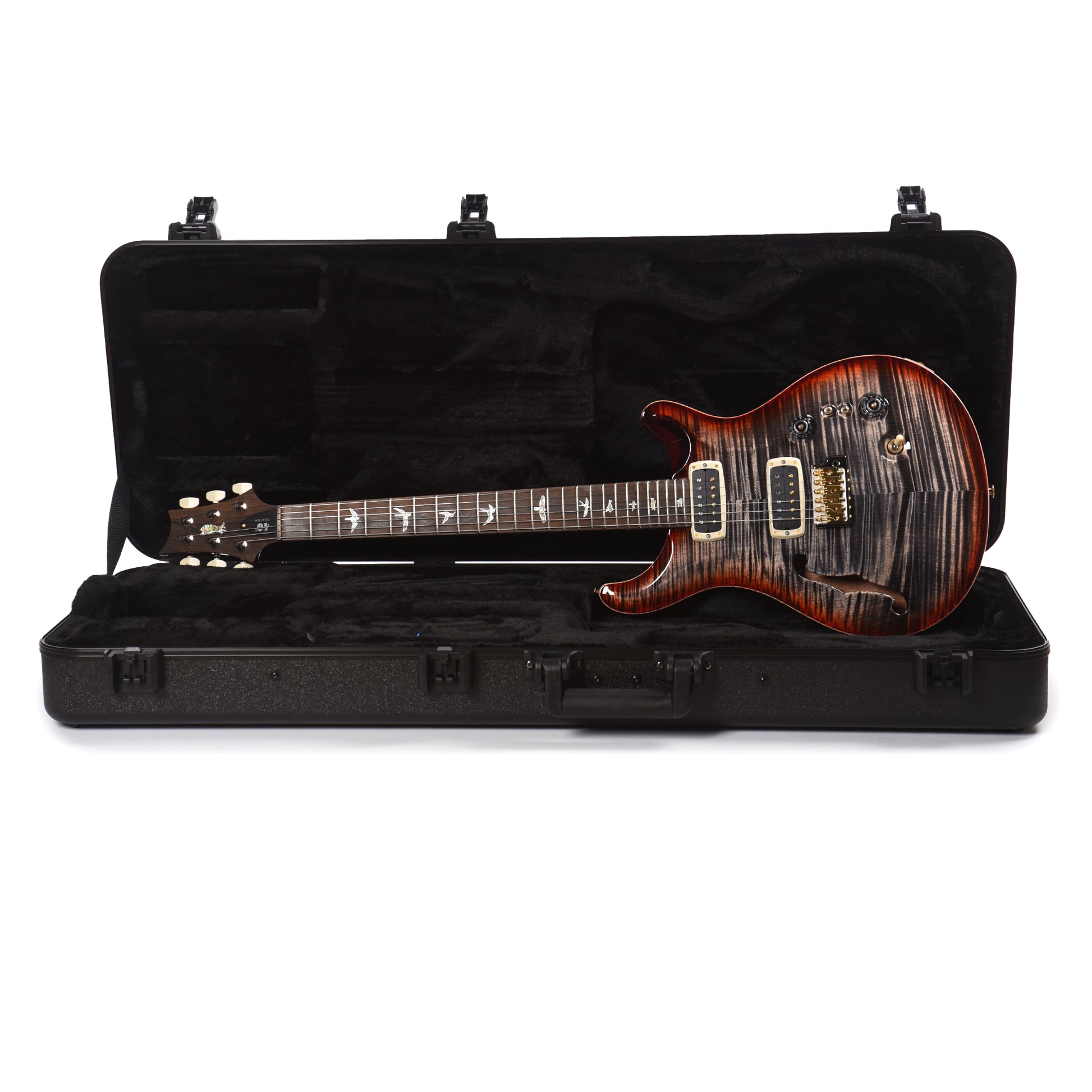 PRS 40th Anniversary Limited Edition Custom 24-08 Semi-Hollow Charcoal Cherry Burst Electric Guitars / Semi-Hollow