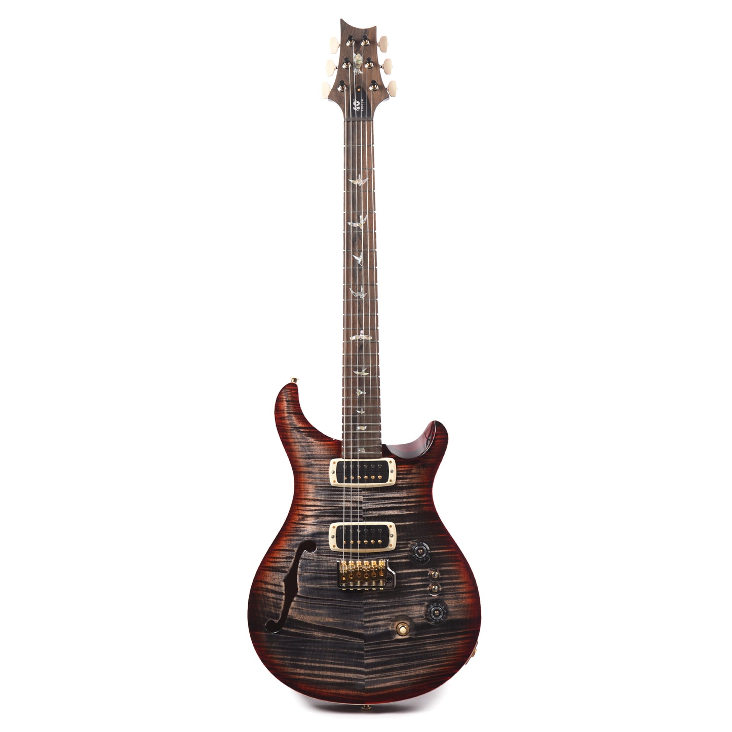 PRS 40th Anniversary Limited Edition Custom 24-08 Semi-Hollow Charcoal Cherry Burst Electric Guitars / Semi-Hollow