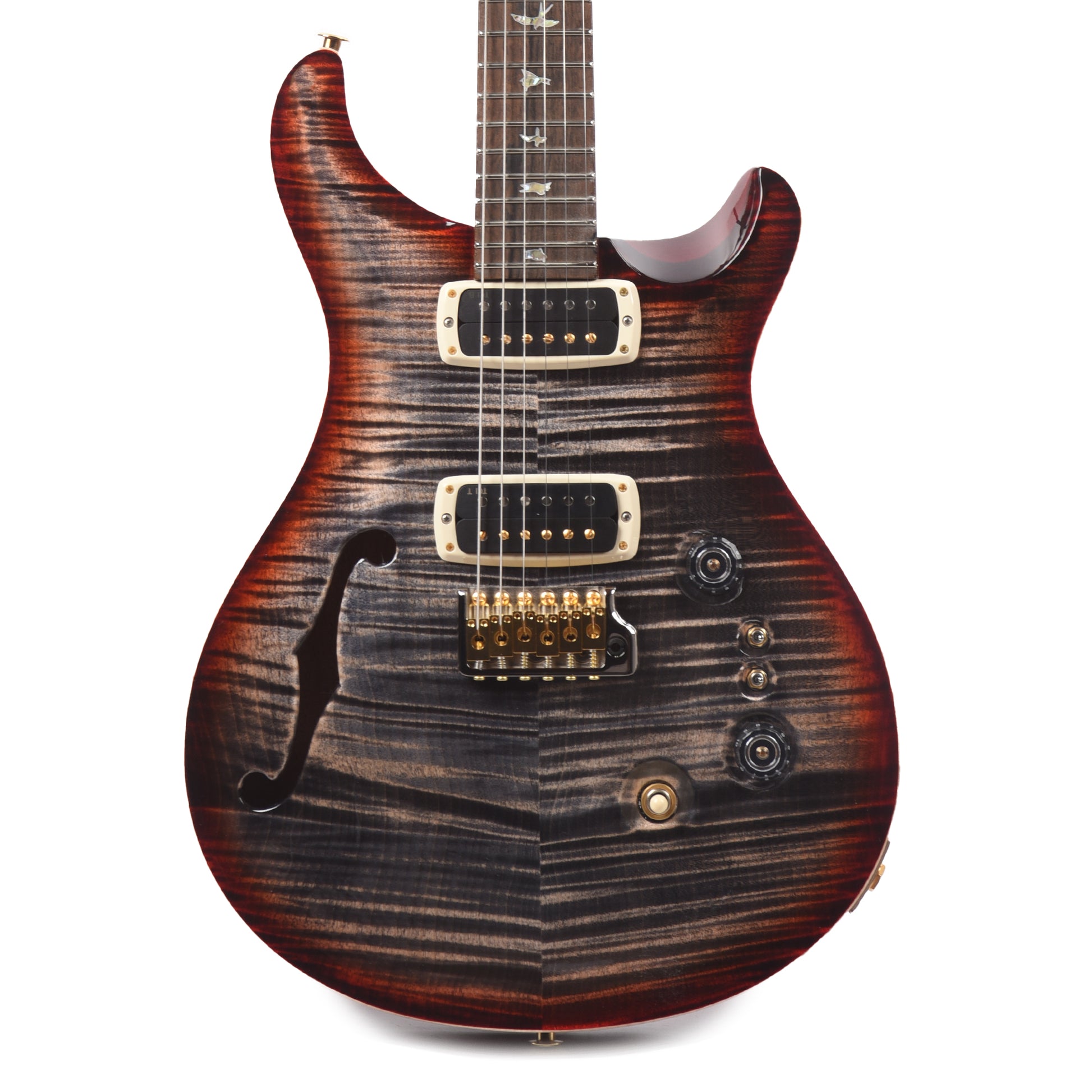 PRS 40th Anniversary Limited Edition Custom 24-08 Semi-Hollow Charcoal Cherry Burst Electric Guitars / Semi-Hollow