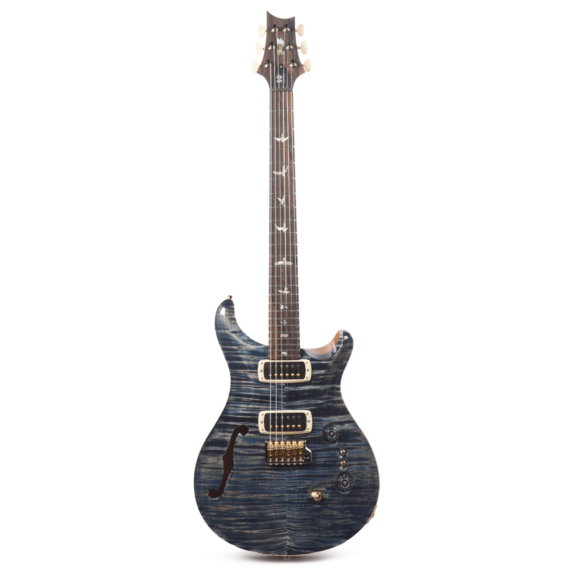 PRS 40th Anniversary Limited Edition Custom 24-08 Semi-Hollow Faded Whale Blue w/Natural Back Electric Guitars / Semi-Hollow