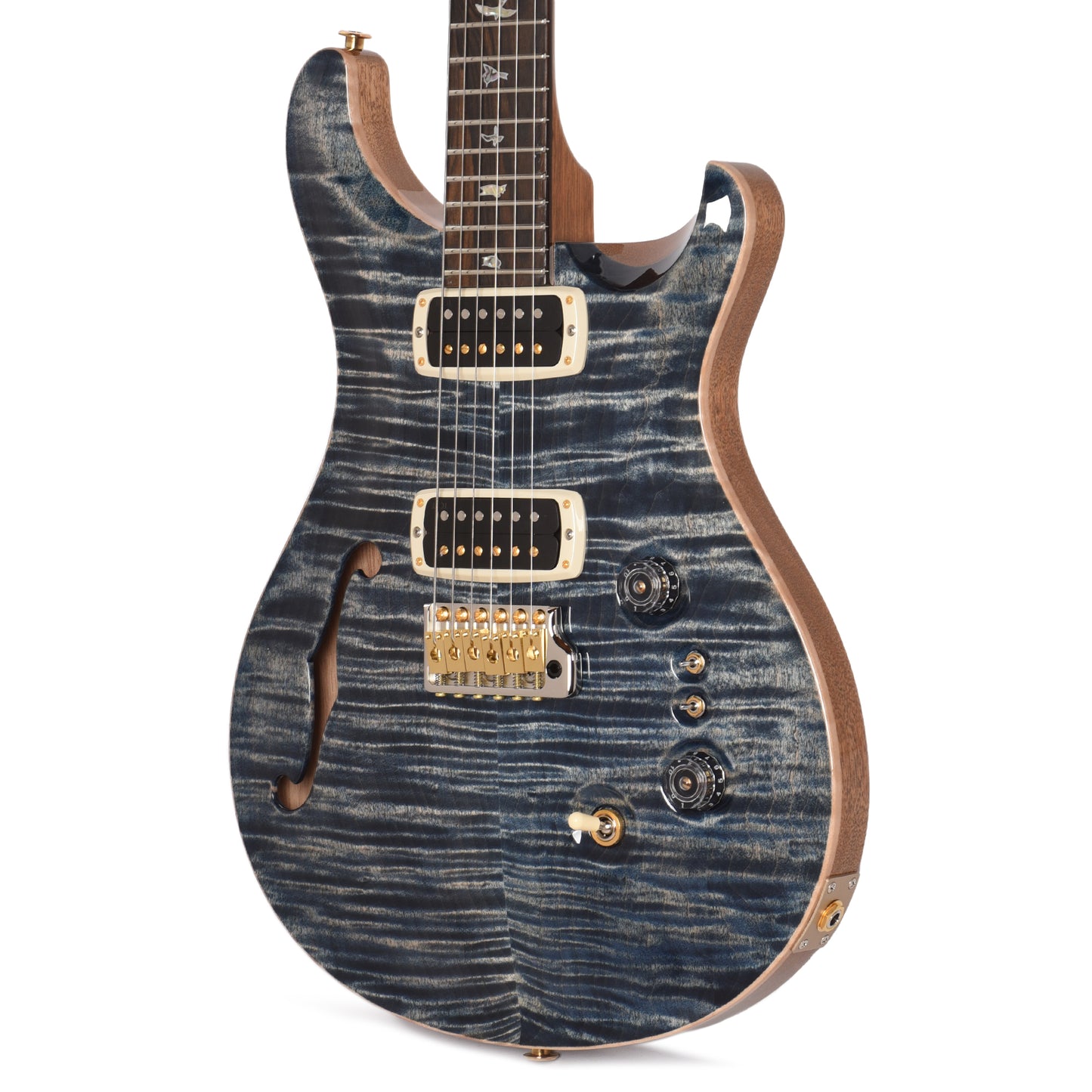 PRS 40th Anniversary Limited Edition Custom 24-08 Semi-Hollow Faded Whale Blue w/Natural Back Electric Guitars / Semi-Hollow
