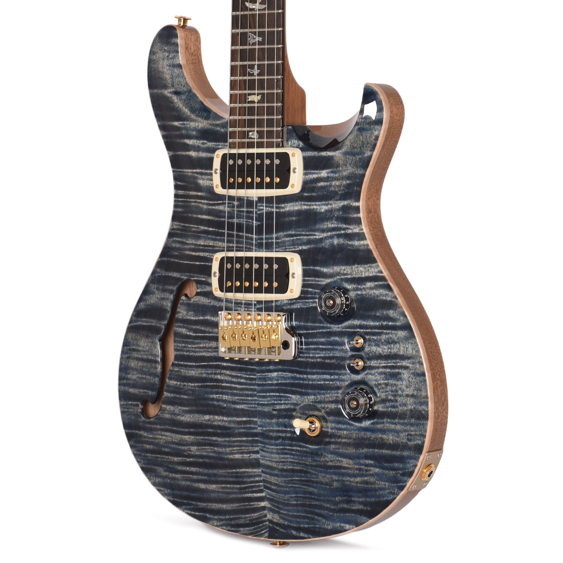 PRS 40th Anniversary Limited Edition Custom 24-08 Semi-Hollow Faded Whale Blue w/Natural Back Electric Guitars / Semi-Hollow