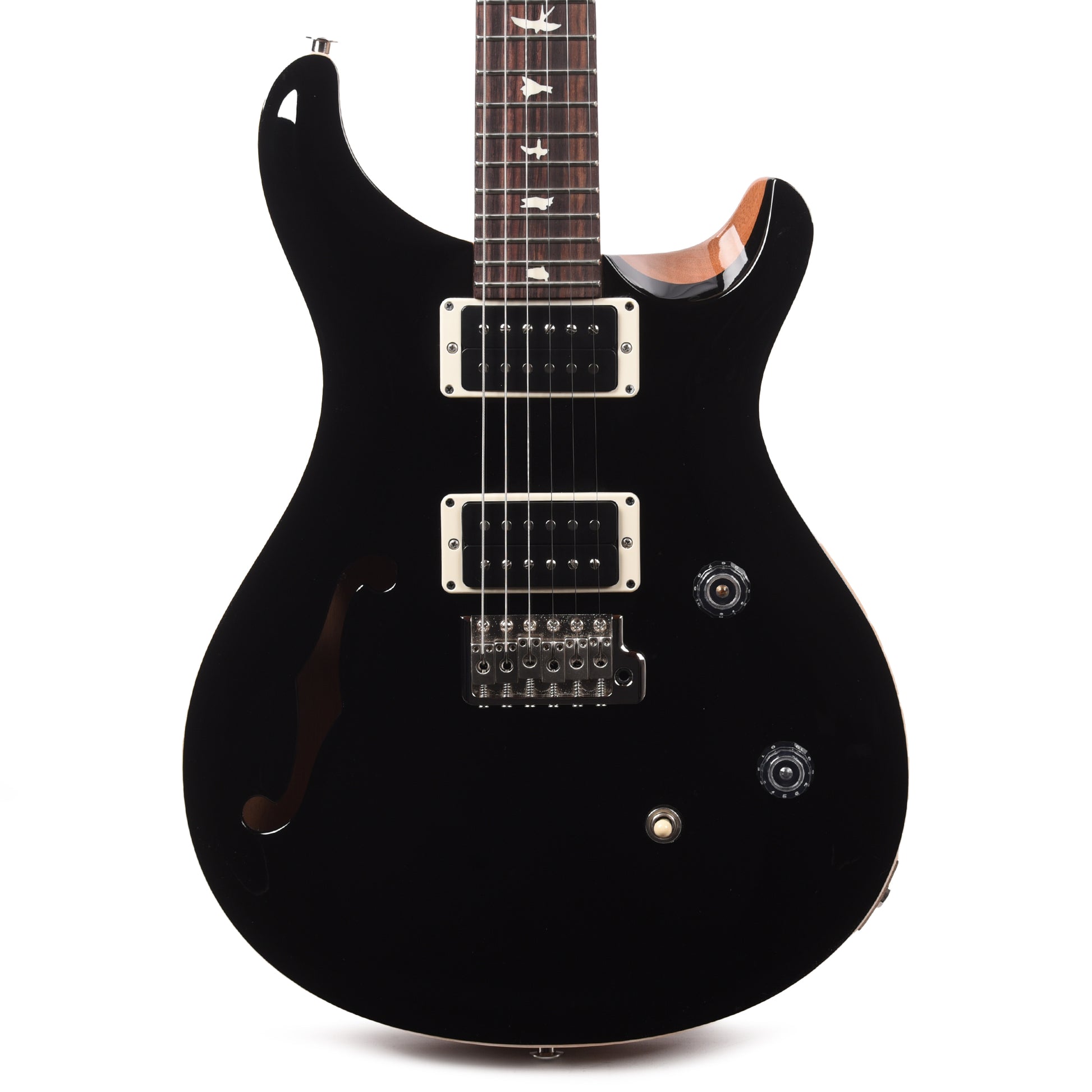 PRS CE 24 Semi-Hollow Black Top w/w/Natural Back Electric Guitars / Semi-Hollow