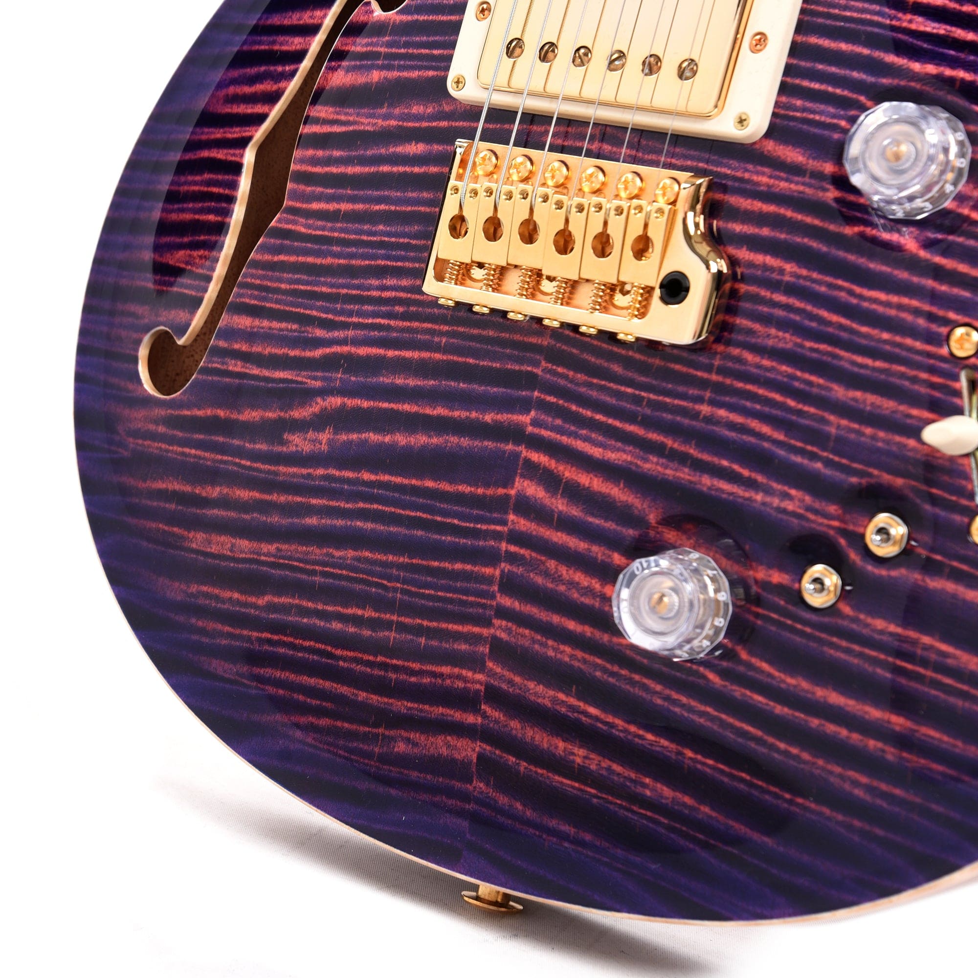 PRS Private Stock #10457 Special Semi-Hollow Ultra Violet Smoked Burst w/Birds of a Feather Inlay & Figured Mahogany Neck Electric Guitars / Semi-Hollow