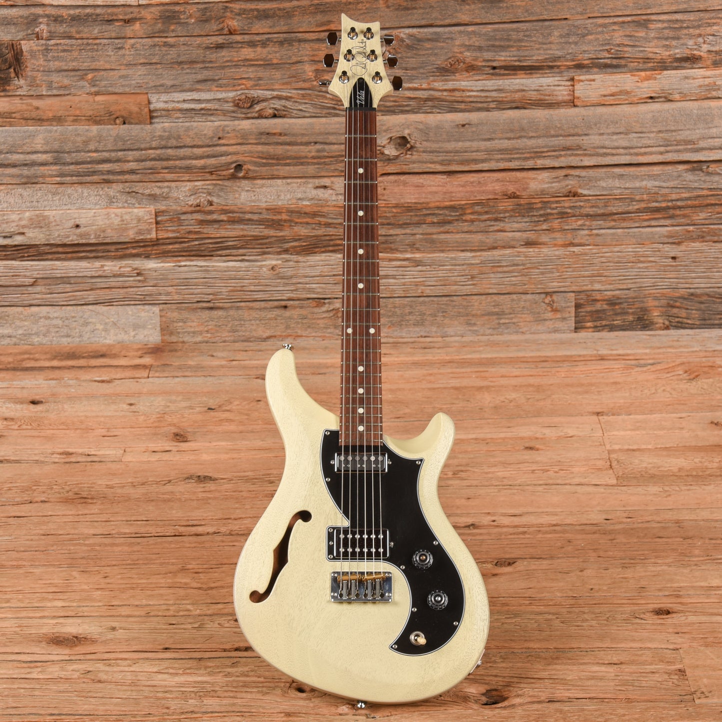 PRS S2 Vela Semi-Hollow Satin Antique White 2021 Electric Guitars / Semi-Hollow
