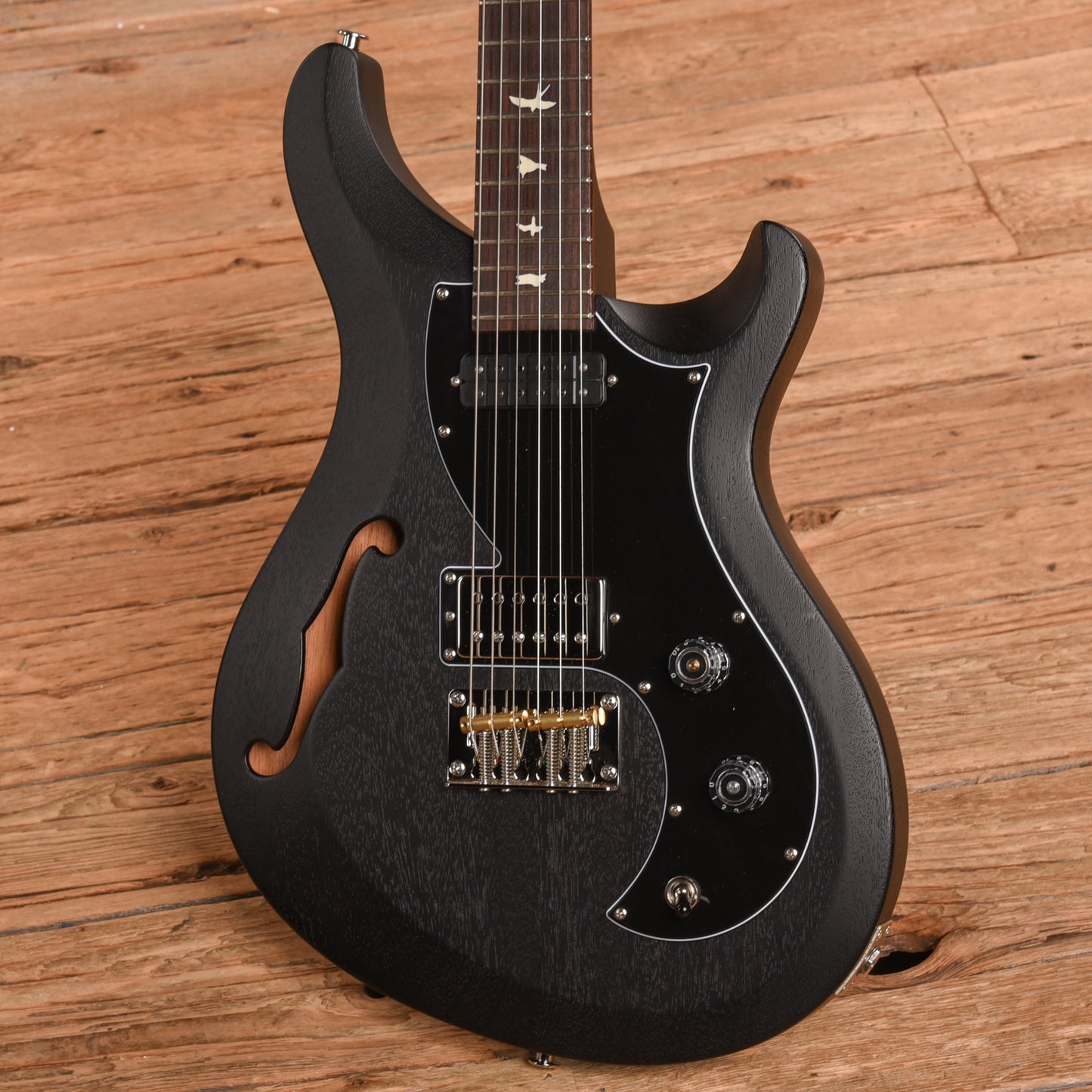 PRS S2 Vela Semi-Hollow Satin Black 2024 Electric Guitars / Semi-Hollow
