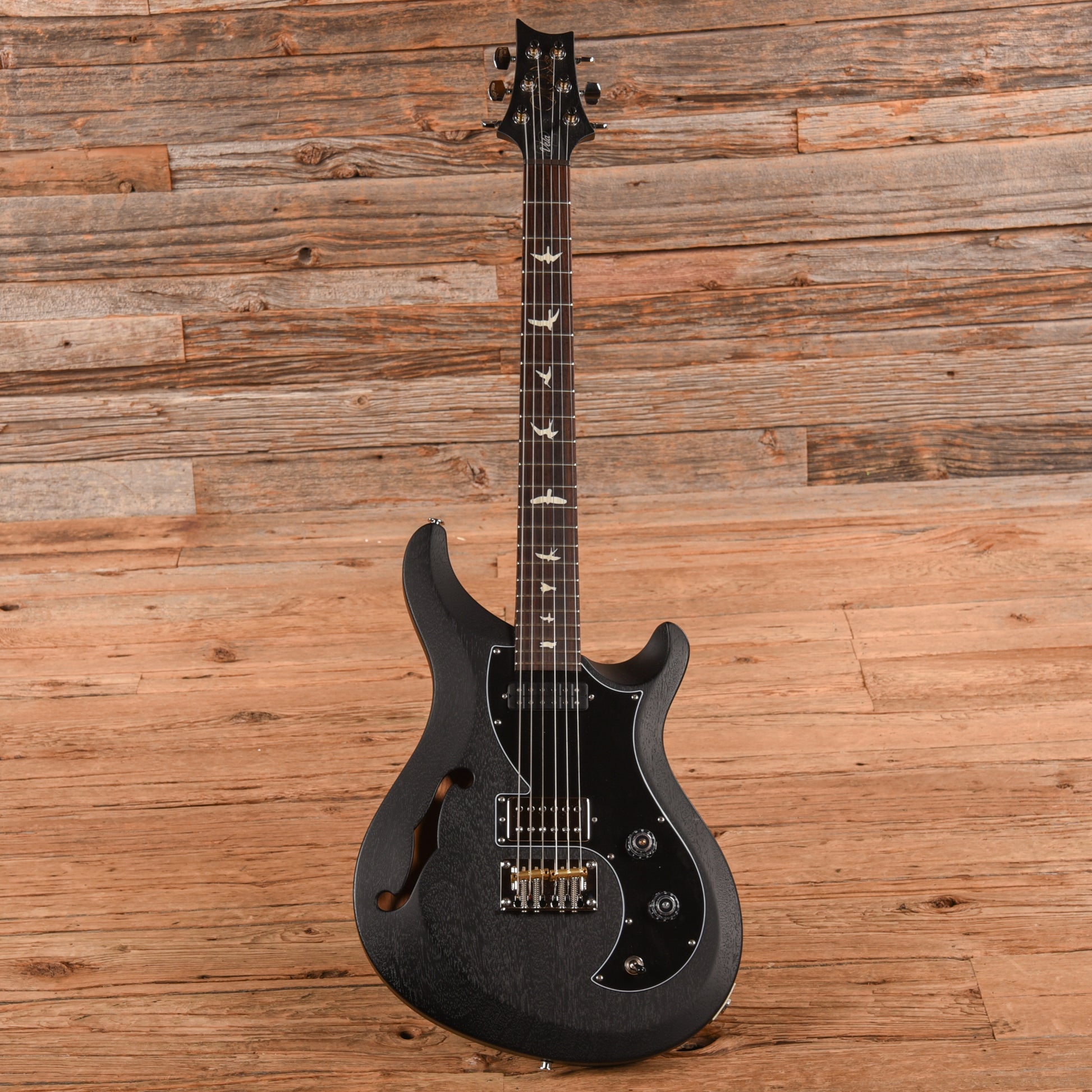 PRS S2 Vela Semi-Hollow Satin Black 2024 Electric Guitars / Semi-Hollow