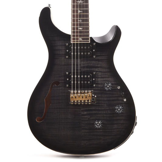 PRS SE Custom 24 Semi-Hollow Piezo Charcoal Burst Electric Guitars / Semi-Hollow