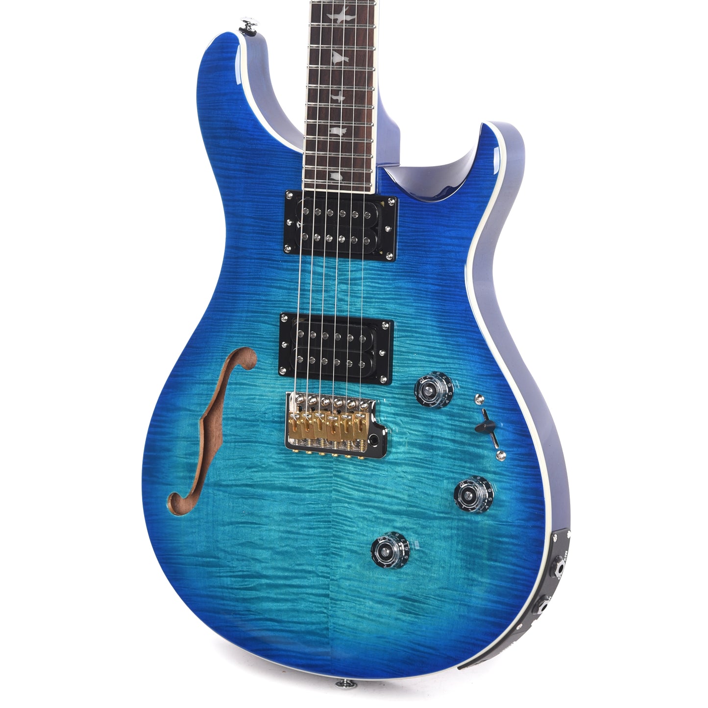 PRS SE Custom 24 Semi-Hollow Piezo Lake Blue Electric Guitars / Semi-Hollow