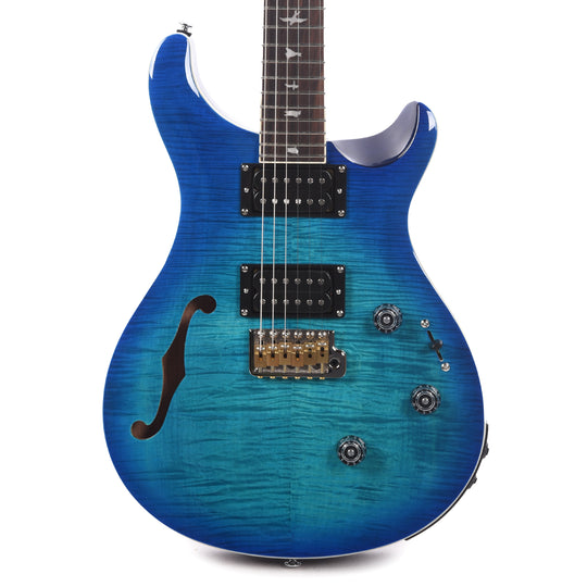 PRS SE Custom 24 Semi-Hollow Piezo Lake Blue Electric Guitars / Semi-Hollow