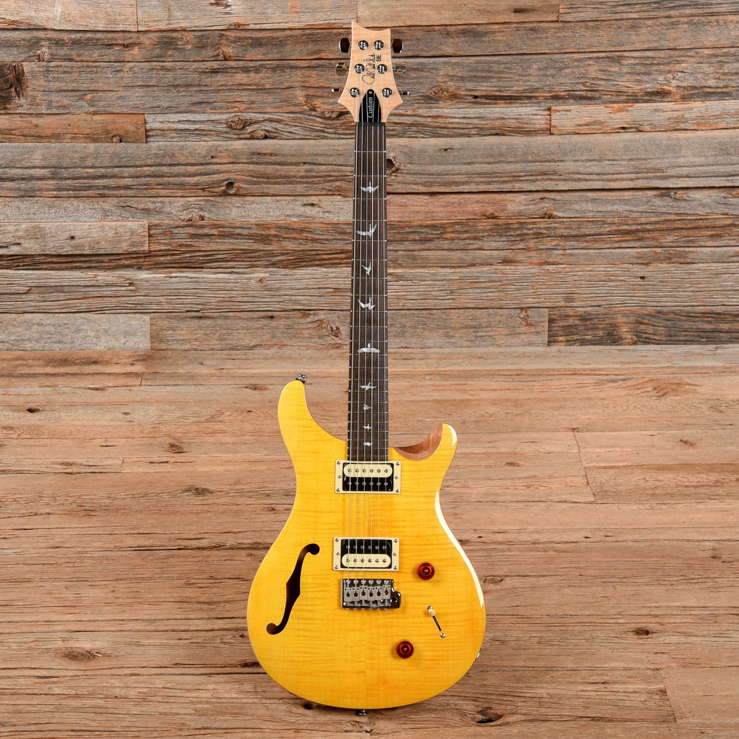 PRS SE Custom 24 Semi-Hollow Santana Yellow 2021 Electric Guitars / Semi-Hollow