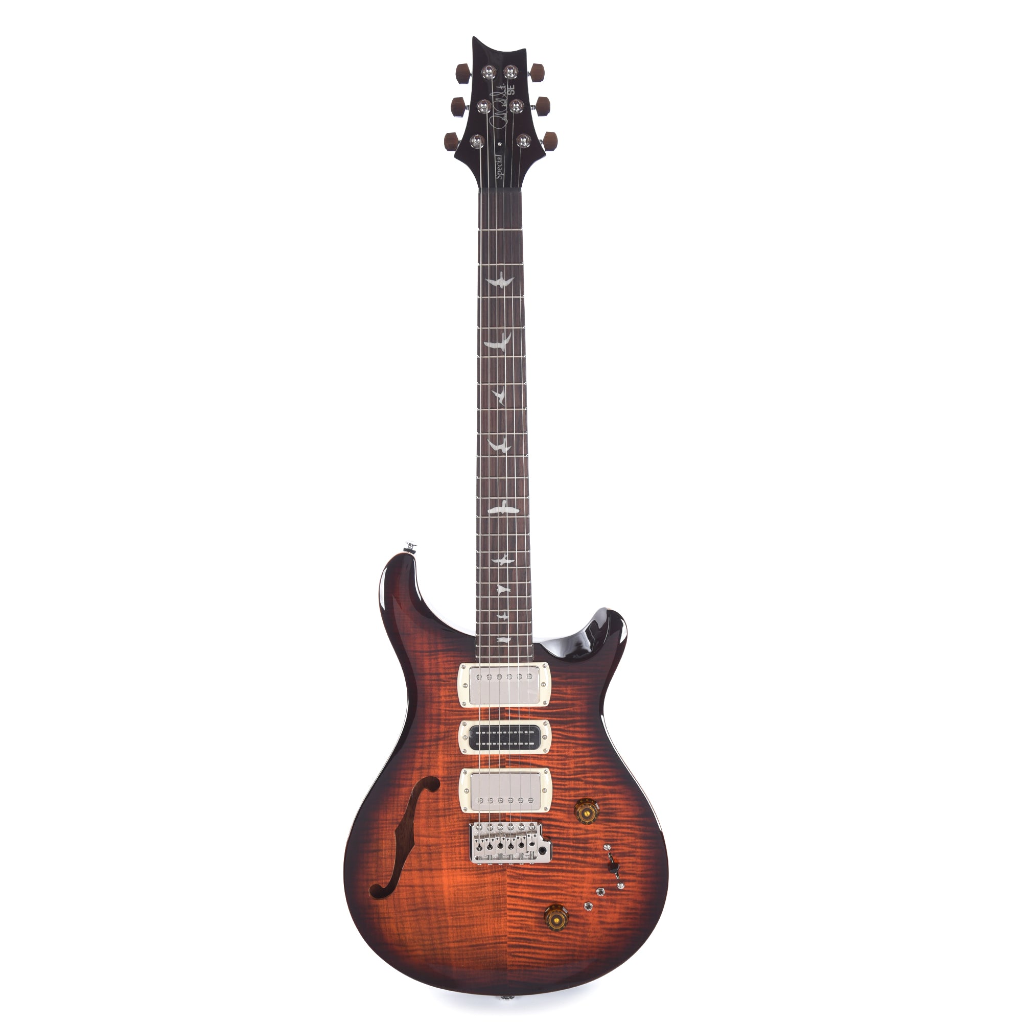PRS SE Special Semi-Hollow Orange Tiger Smokeburst Electric Guitars / Semi-Hollow