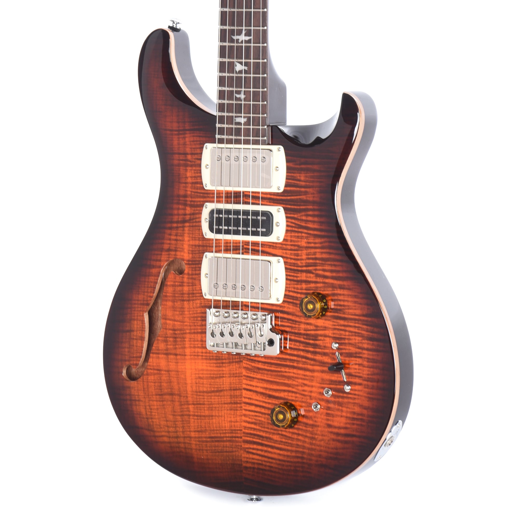 PRS SE Special Semi-Hollow Orange Tiger Smokeburst Electric Guitars / Semi-Hollow