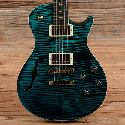 PRS Wood Library McCarty 594 Singlecut Semi-Hollow Flame Blue Green Top/Back w/Ebony Fingerboard & Rosewood Neck 2022 Electric Guitars / Semi-Hollow