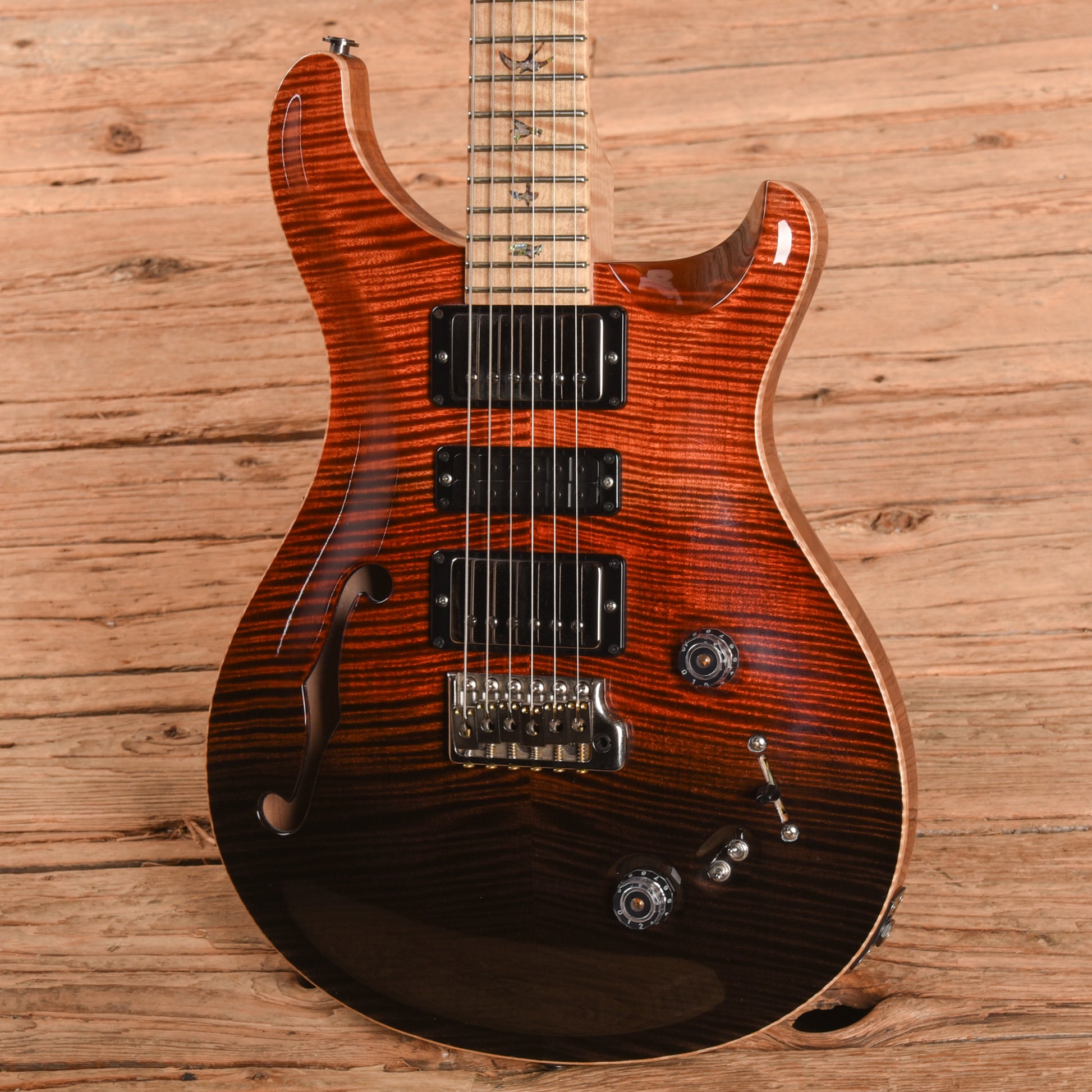 PRS Wood Library Special 22 Semi-Hollow Fire Red Black Fade 2020 Electric Guitars / Semi-Hollow