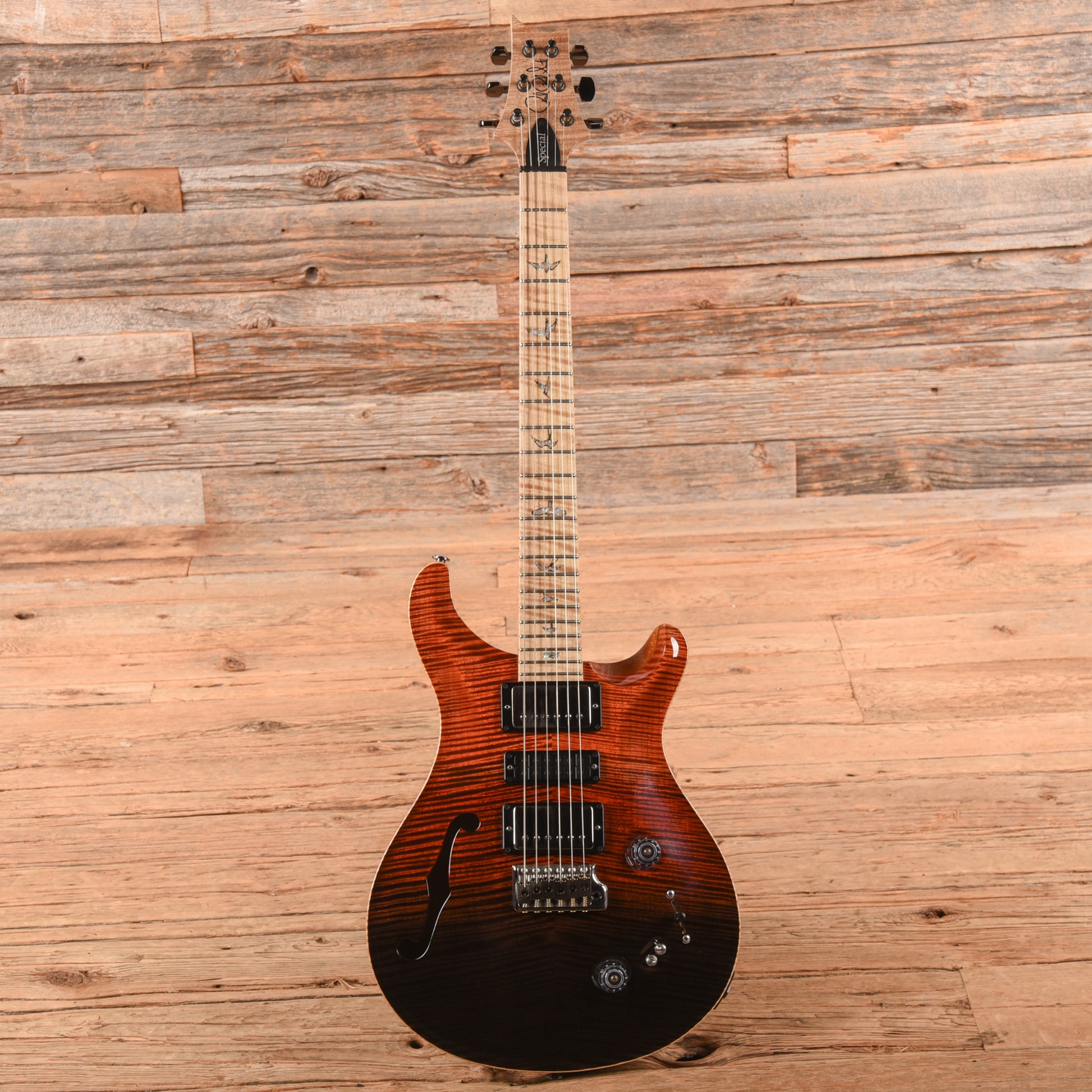 PRS Wood Library Special 22 Semi-Hollow Fire Red Black Fade 2020 Electric Guitars / Semi-Hollow