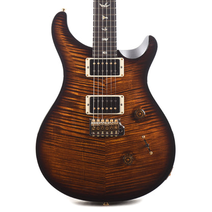 PRS Custom 24 10 Top Black Gold Wraparound Burst Electric Guitars / Solid Body