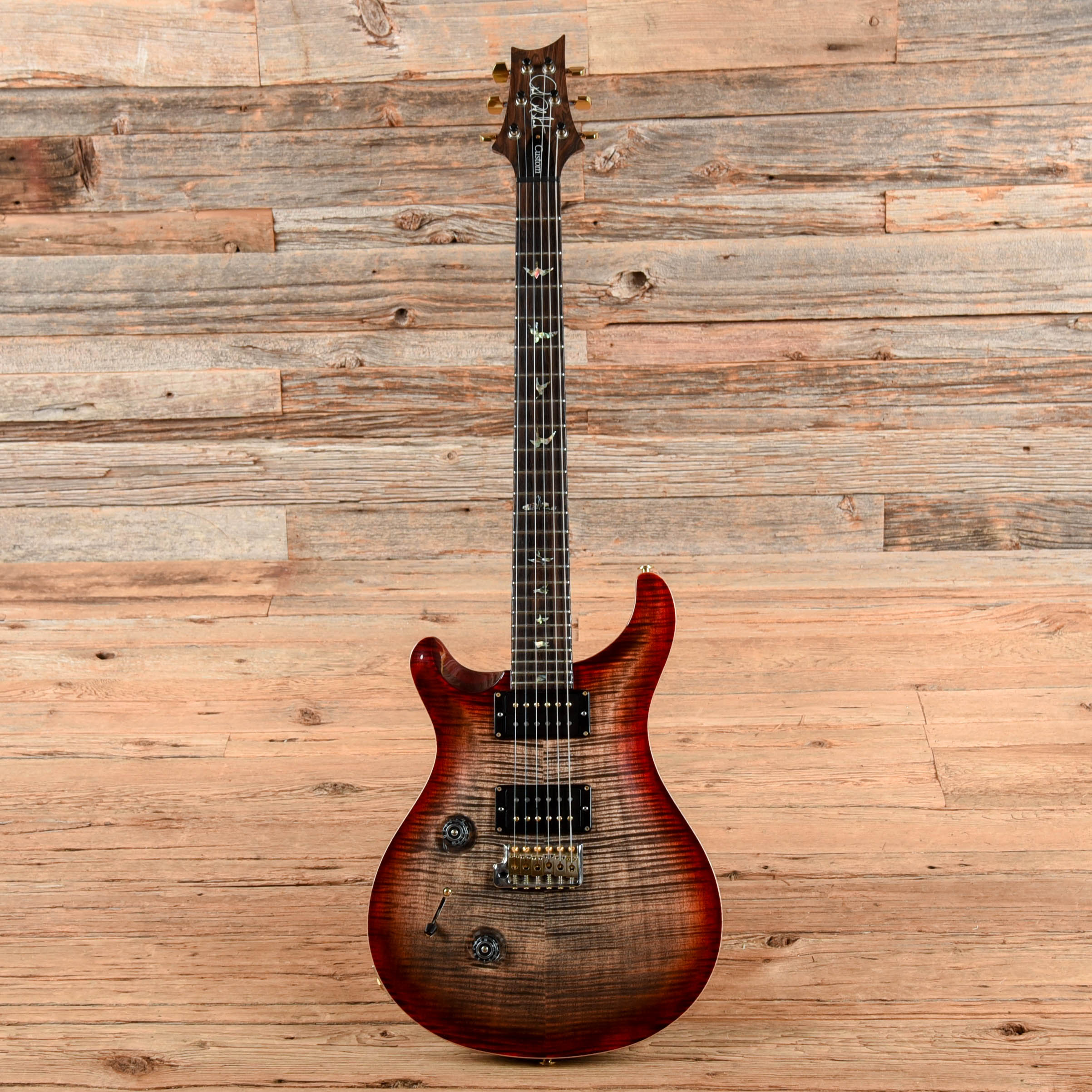 PRS Custom 24 10-Top Cherry Charcoal Burst 2018 LEFTY Electric Guitars / Solid Body