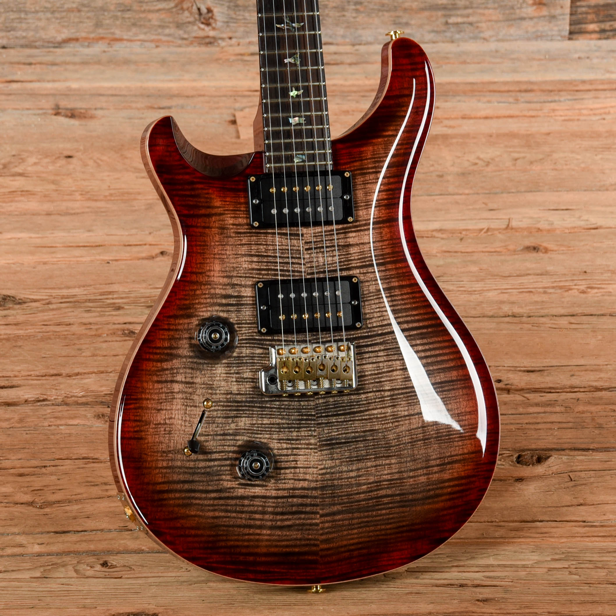 PRS Custom 24 10-Top Cherry Charcoal Burst 2018 LEFTY Electric Guitars / Solid Body