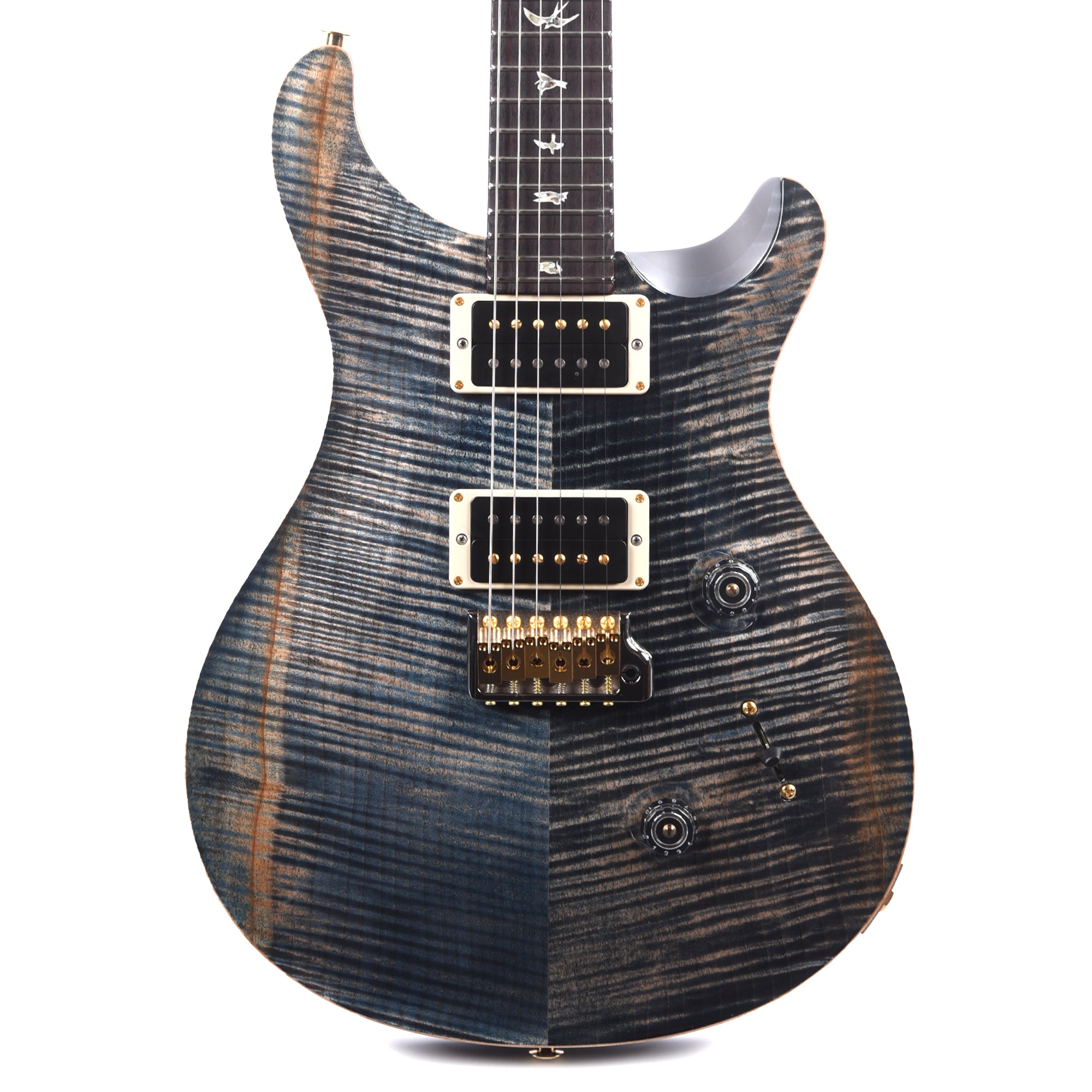 PRS Custom 24 10 Top Faded Whale Blue Electric Guitars / Solid Body
