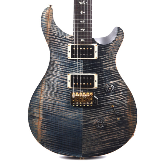 PRS Custom 24 10 Top Faded Whale Blue Electric Guitars / Solid Body
