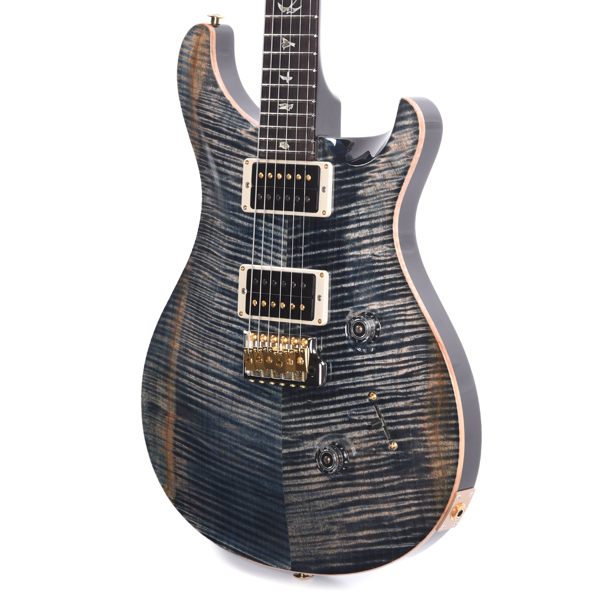PRS Custom 24 10 Top Faded Whale Blue Electric Guitars / Solid Body