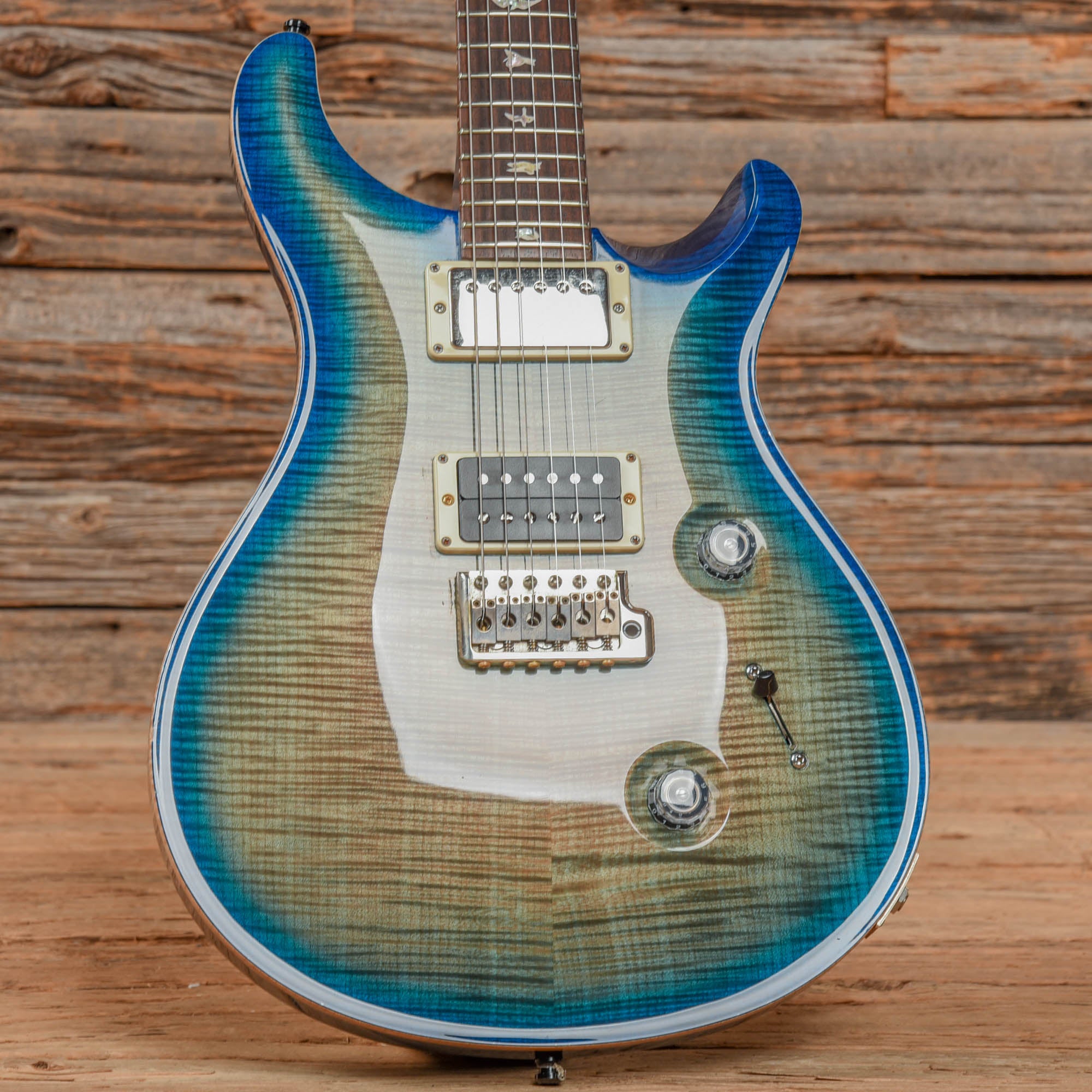 PRS Custom 24 10-Top Makena Blue 2013 Electric Guitars / Solid Body