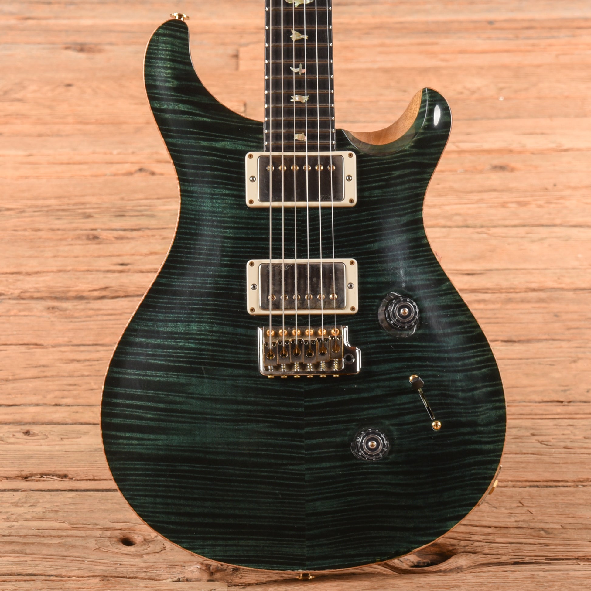 PRS Custom 24 Wood Library Slate Green 2016 Electric Guitars / Solid Body