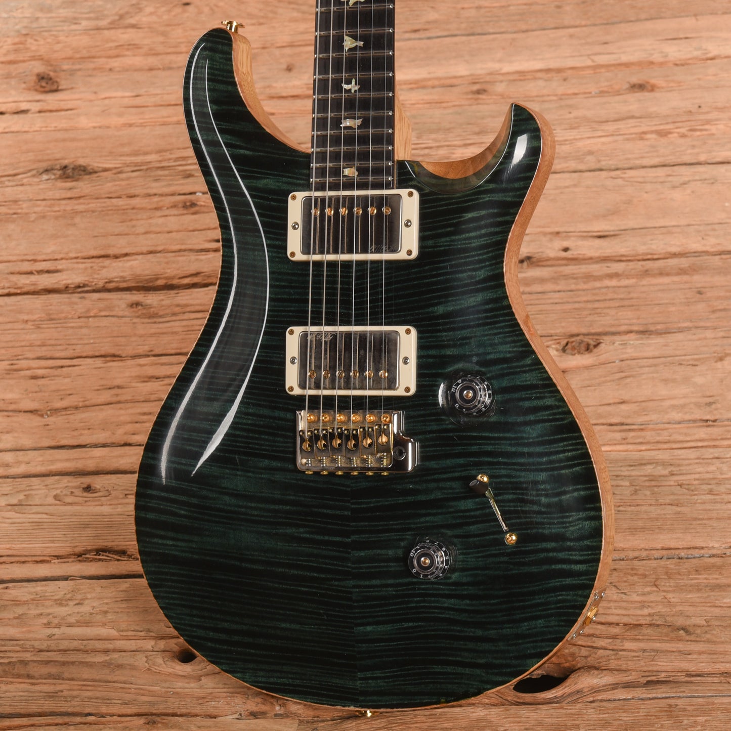 PRS Custom 24 Wood Library Slate Green 2016 Electric Guitars / Solid Body