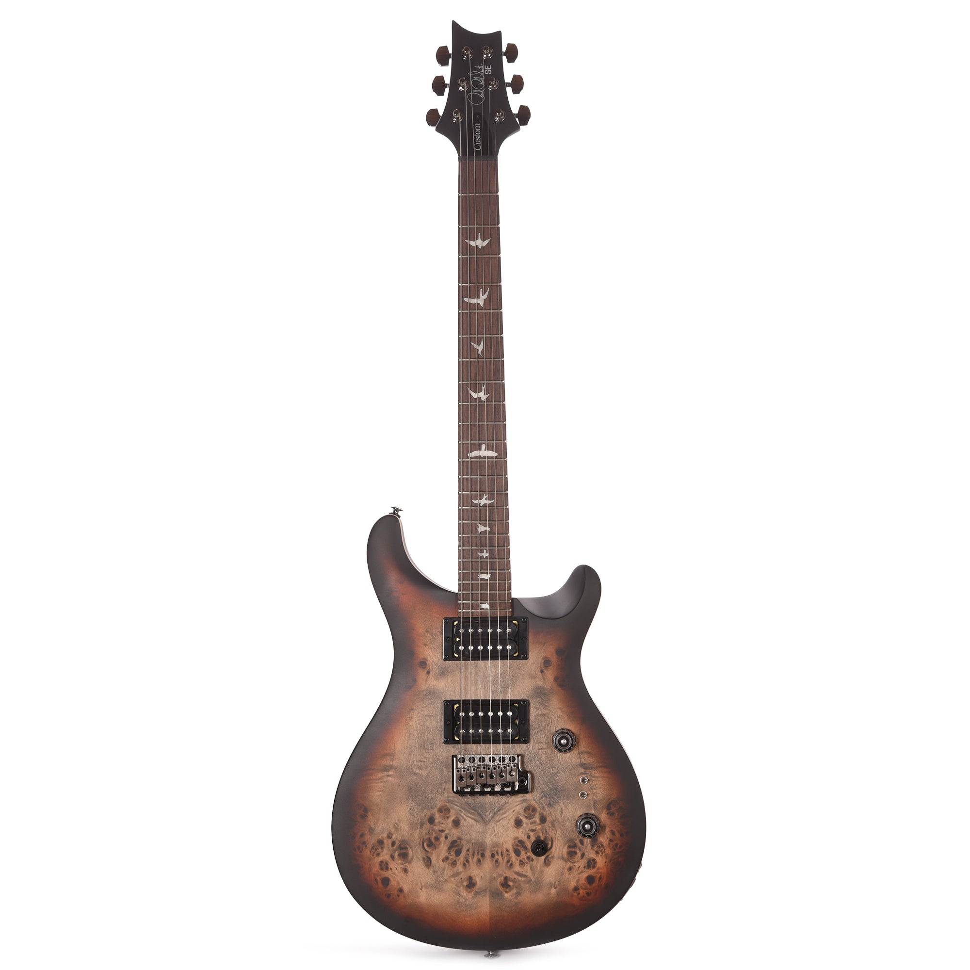 PRS Limited Edition SE Exotic Custom 24-08 Poplar Burl Charcoal Cherry Midnight Burst Electric Guitars / Solid Body