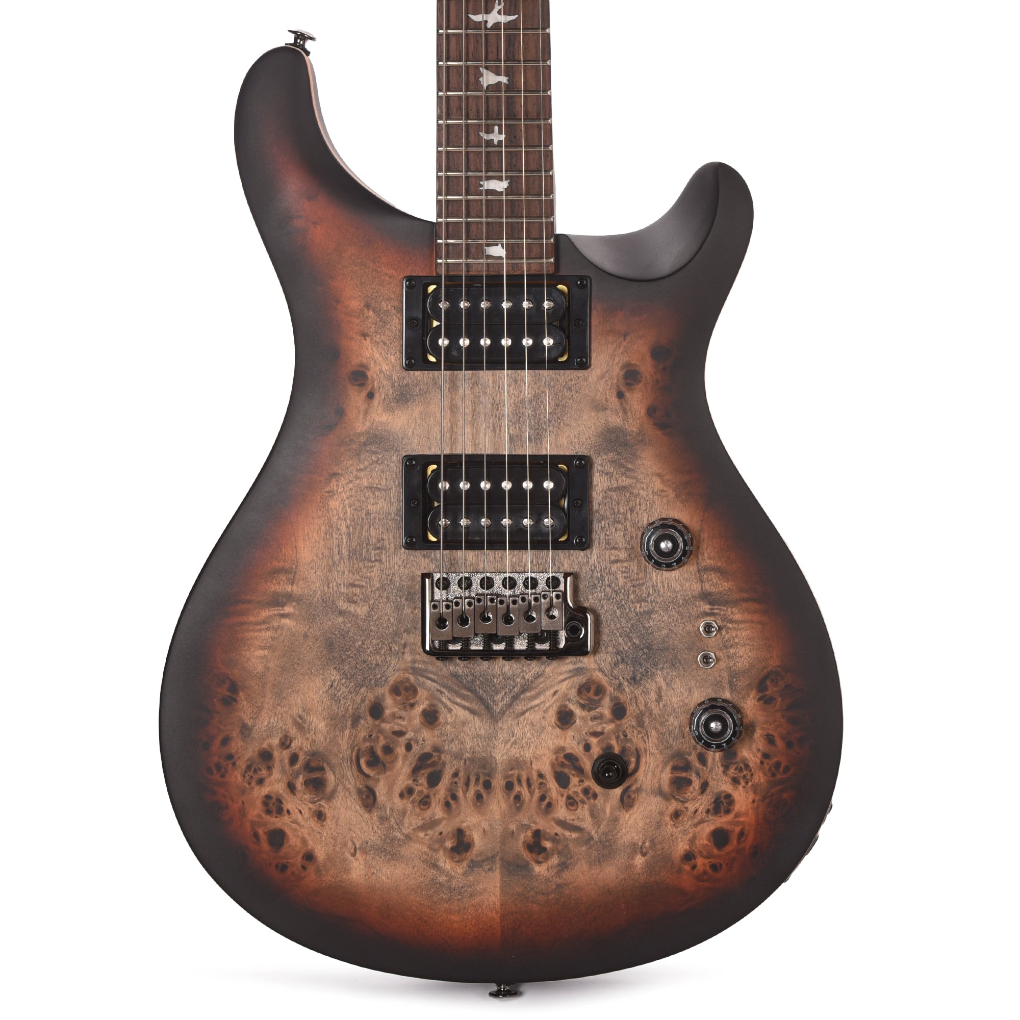 PRS Limited Edition SE Exotic Custom 24-08 Poplar Burl Charcoal Cherry Midnight Burst Electric Guitars / Solid Body