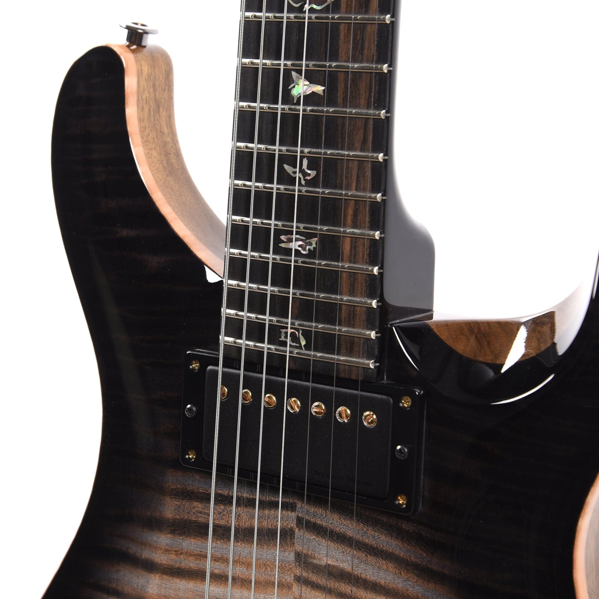 PRS Private Stock #10440 Custom 24 7-String Charcoal Glow Smoked Burst Curly Maple w/Black Limba Body & Stained Curly Maple Neck Electric Guitars / Solid Body