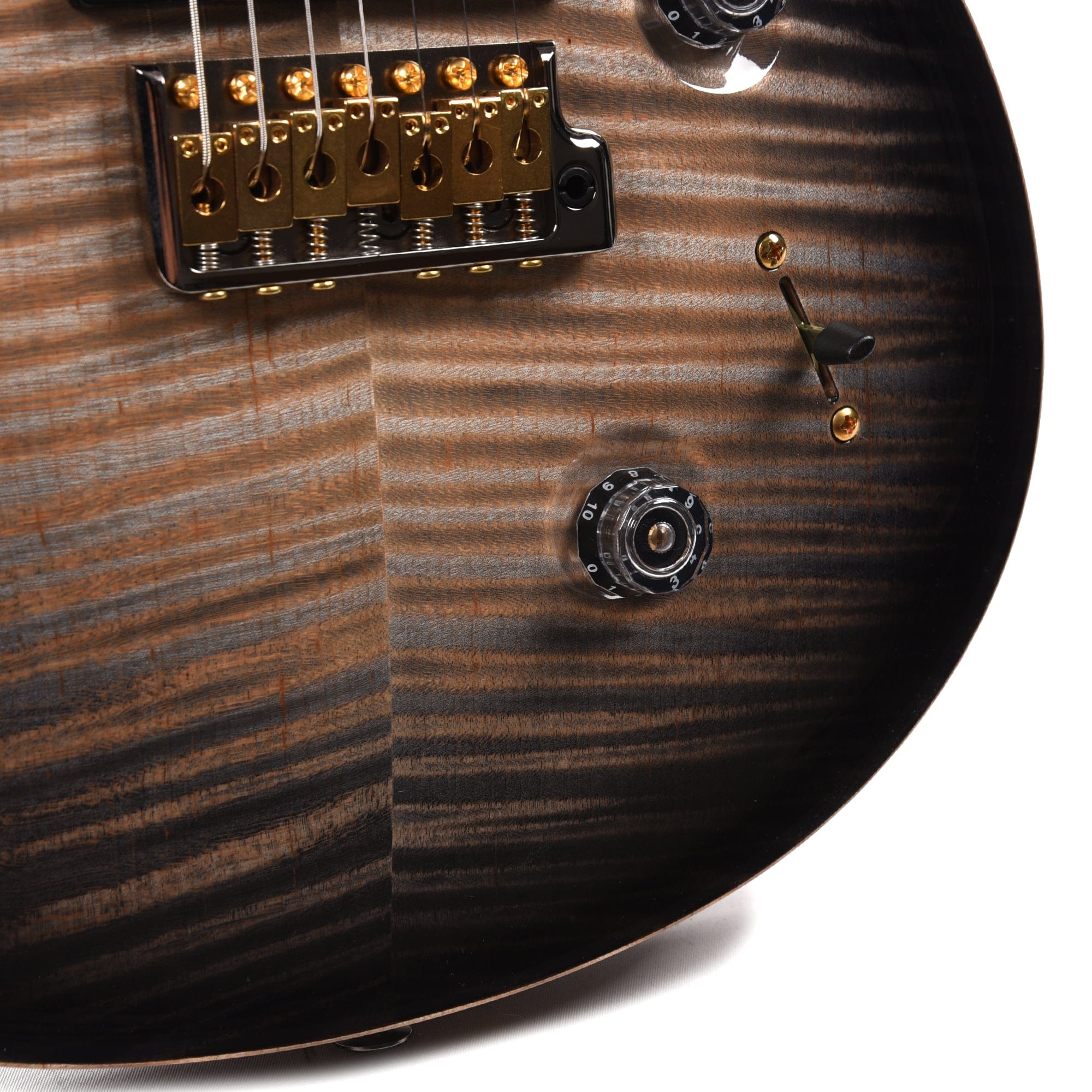 PRS Private Stock #10440 Custom 24 7-String Charcoal Glow Smoked Burst Curly Maple w/Black Limba Body & Stained Curly Maple Neck Electric Guitars / Solid Body