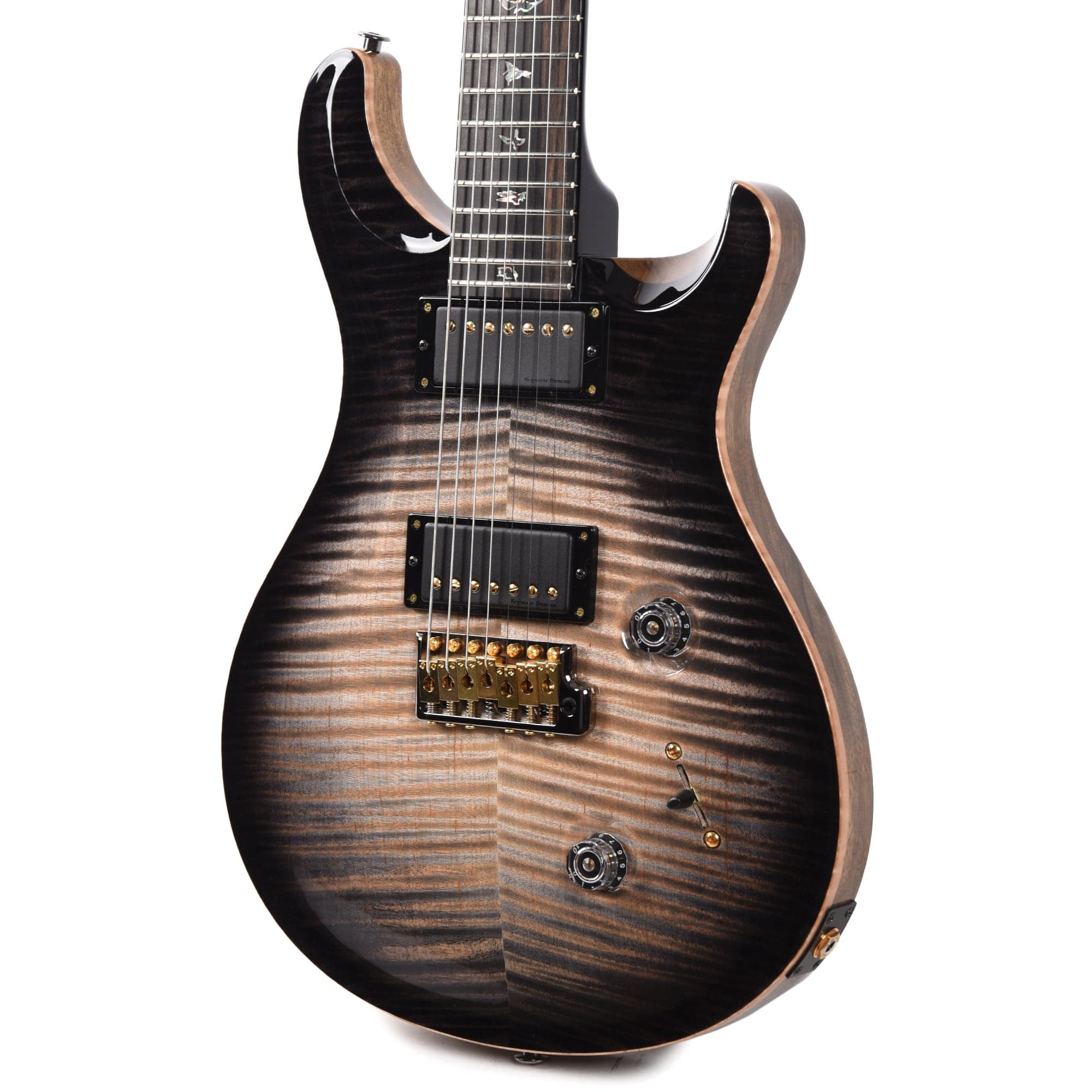 PRS Private Stock #10440 Custom 24 7-String Charcoal Glow Smoked Burst Curly Maple w/Black Limba Body & Stained Curly Maple Neck Electric Guitars / Solid Body