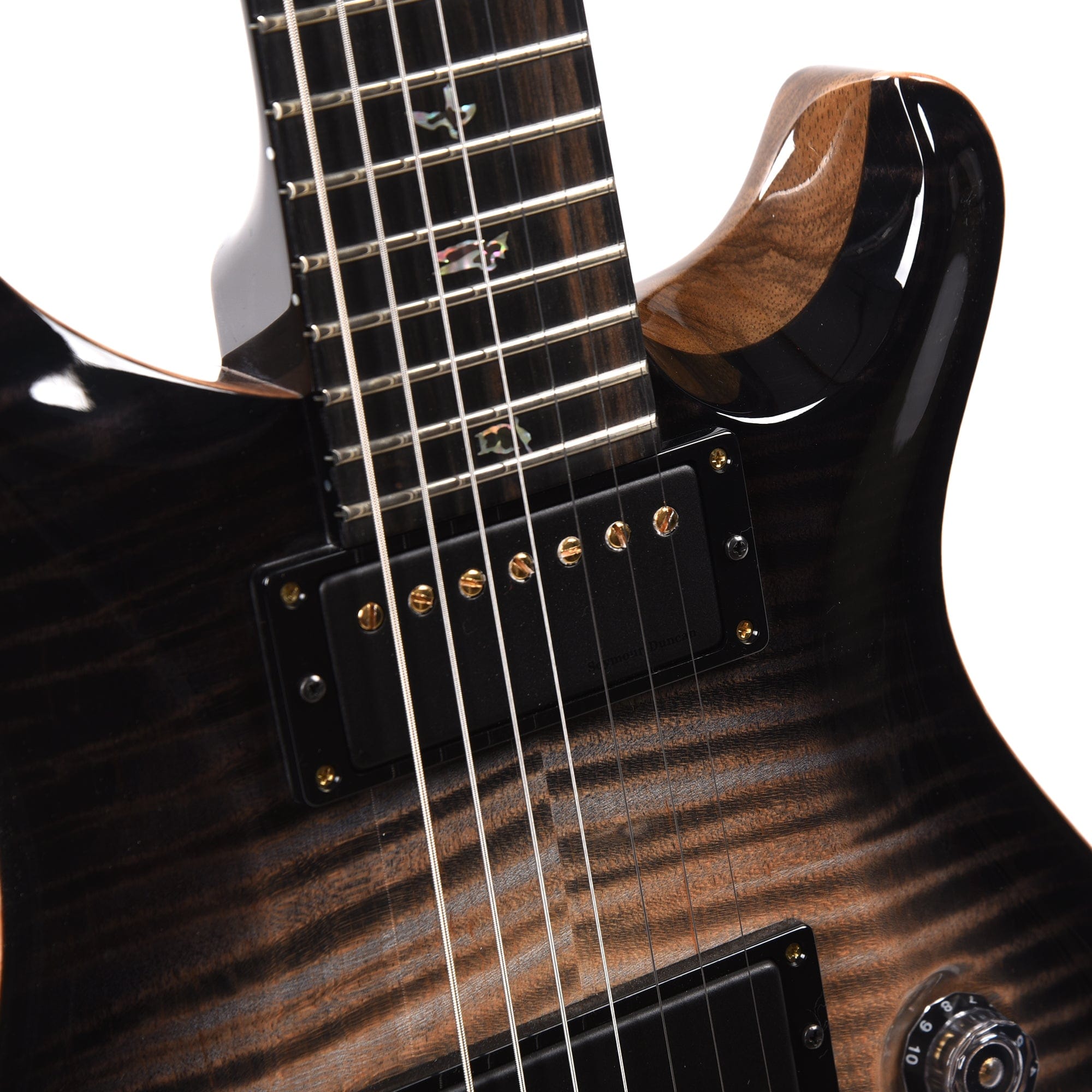 PRS Private Stock #10440 Custom 24 7-String Charcoal Glow Smoked Burst Curly Maple w/Black Limba Body & Stained Curly Maple Neck Electric Guitars / Solid Body