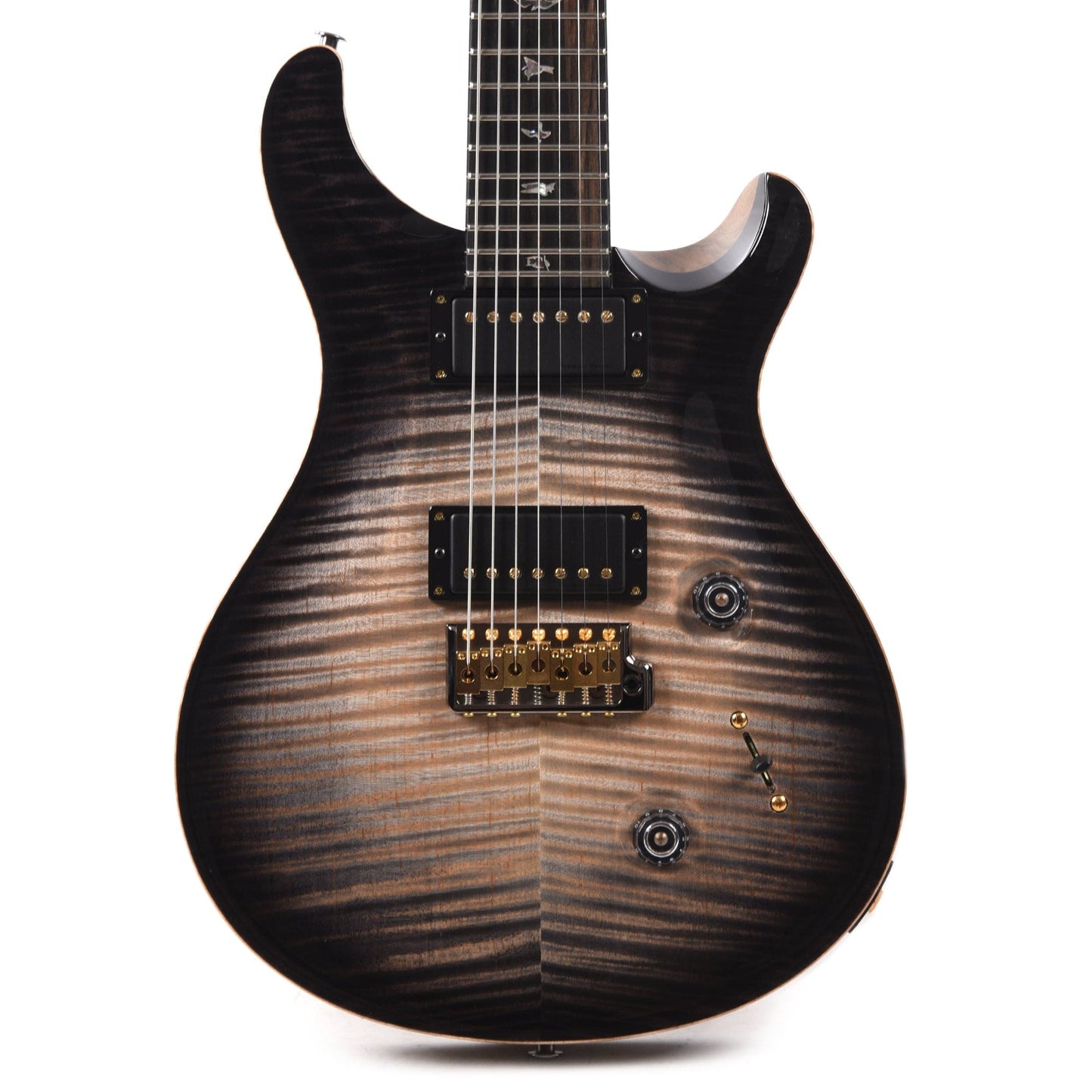 PRS Private Stock #10440 Custom 24 7-String Charcoal Glow Smoked Burst Curly Maple w/Black Limba Body & Stained Curly Maple Neck Electric Guitars / Solid Body