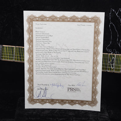 PRS Private Stock #10444 Custom 24 Rainforest Glow w/Black Limba Body, Neck, & Stained Curly Maple Fingerboard Electric Guitars / Solid Body