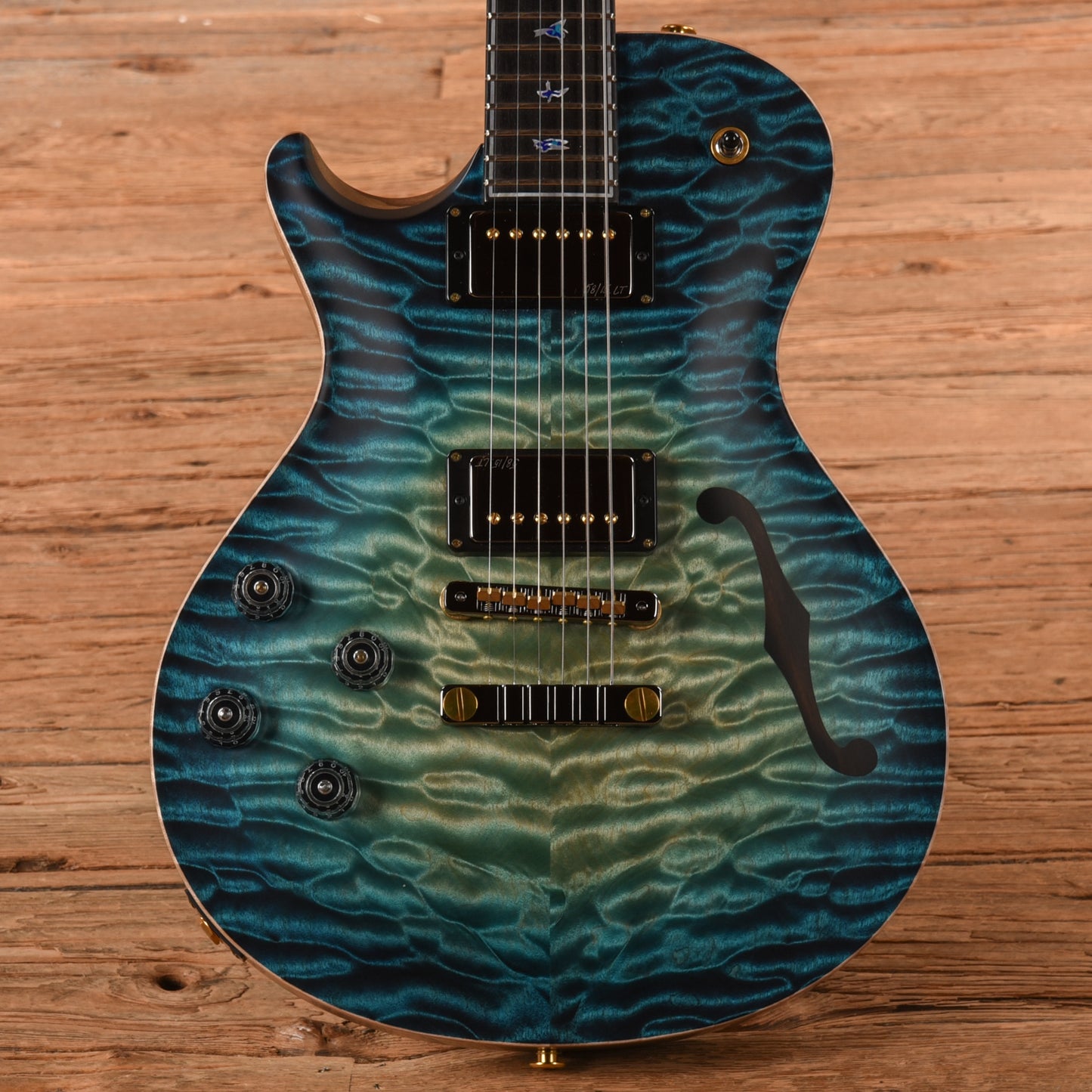 PRS Private Stock #11494 McCarty 594 Singlecut Quilted Maple/Black Limba Subzero Glow 2024 LEFTY Electric Guitars / Solid Body