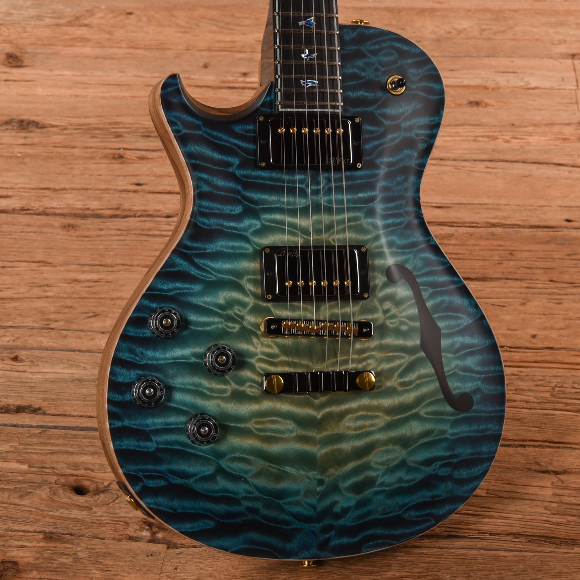 PRS Private Stock #11494 McCarty 594 Singlecut Quilted Maple/Black Limba Subzero Glow 2024 LEFTY Electric Guitars / Solid Body