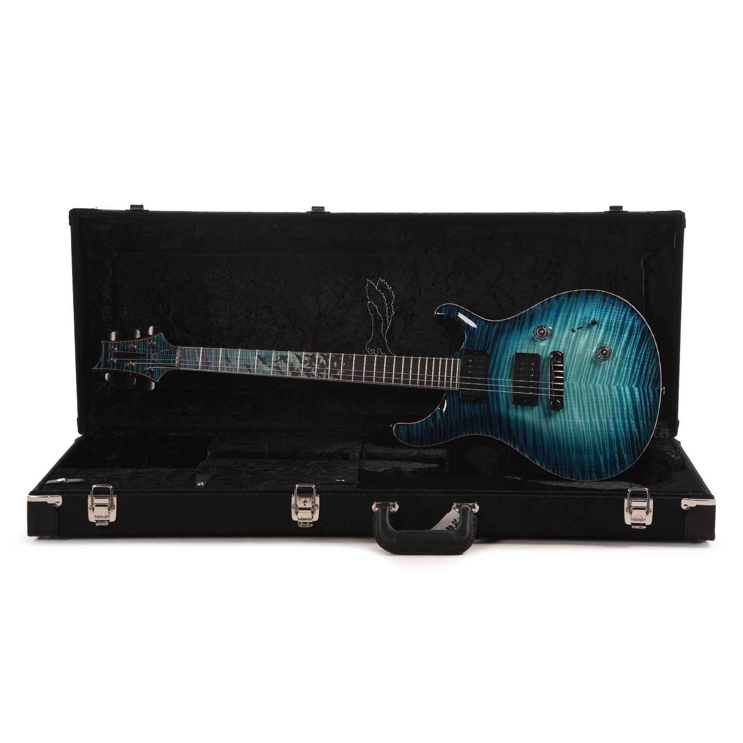 PRS Private Stock #11754 Custom 24 Stoptail Curly Maple/Swamp Ash Sub Zero Glow w/Rosewood Bats in Flight Inlay Electric Guitars / Solid Body