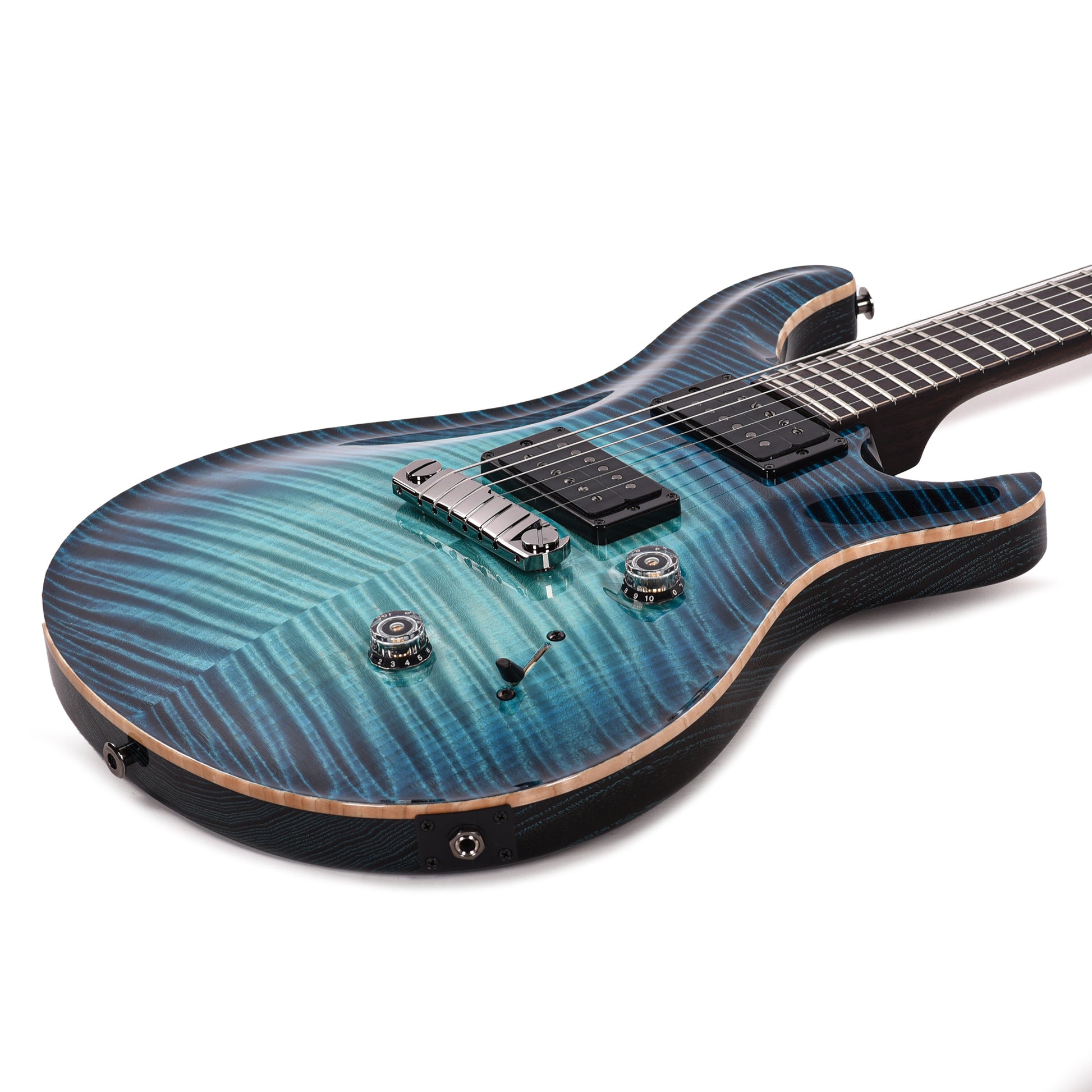 PRS Private Stock #11754 Custom 24 Stoptail Curly Maple/Swamp Ash Sub Zero Glow w/Rosewood Bats in Flight Inlay Electric Guitars / Solid Body
