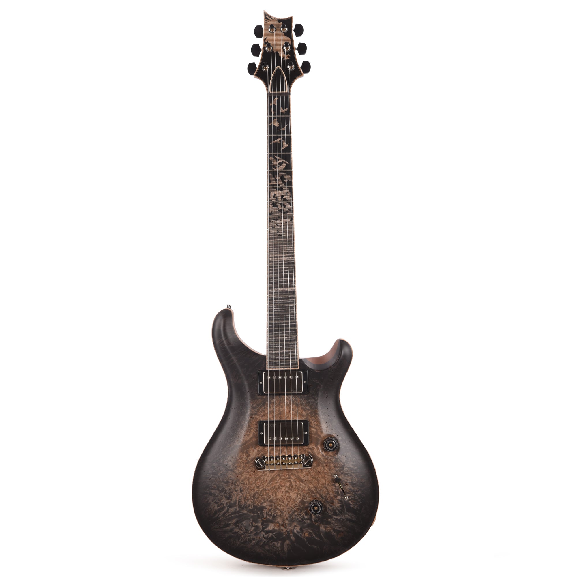 PRS Private Stock #11756 Custom 24 Stoptail Maple Burl/African Mahogany Frost Bite Glow w/Stained Curly Maple Neck & Reverse Birds of a Feather Inlay Electric Guitars / Solid Body