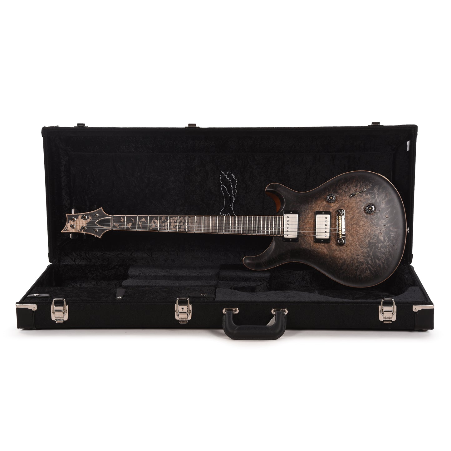 PRS Private Stock #11756 Custom 24 Stoptail Maple Burl/African Mahogany Frost Bite Glow w/Stained Curly Maple Neck & Reverse Birds of a Feather Inlay Electric Guitars / Solid Body