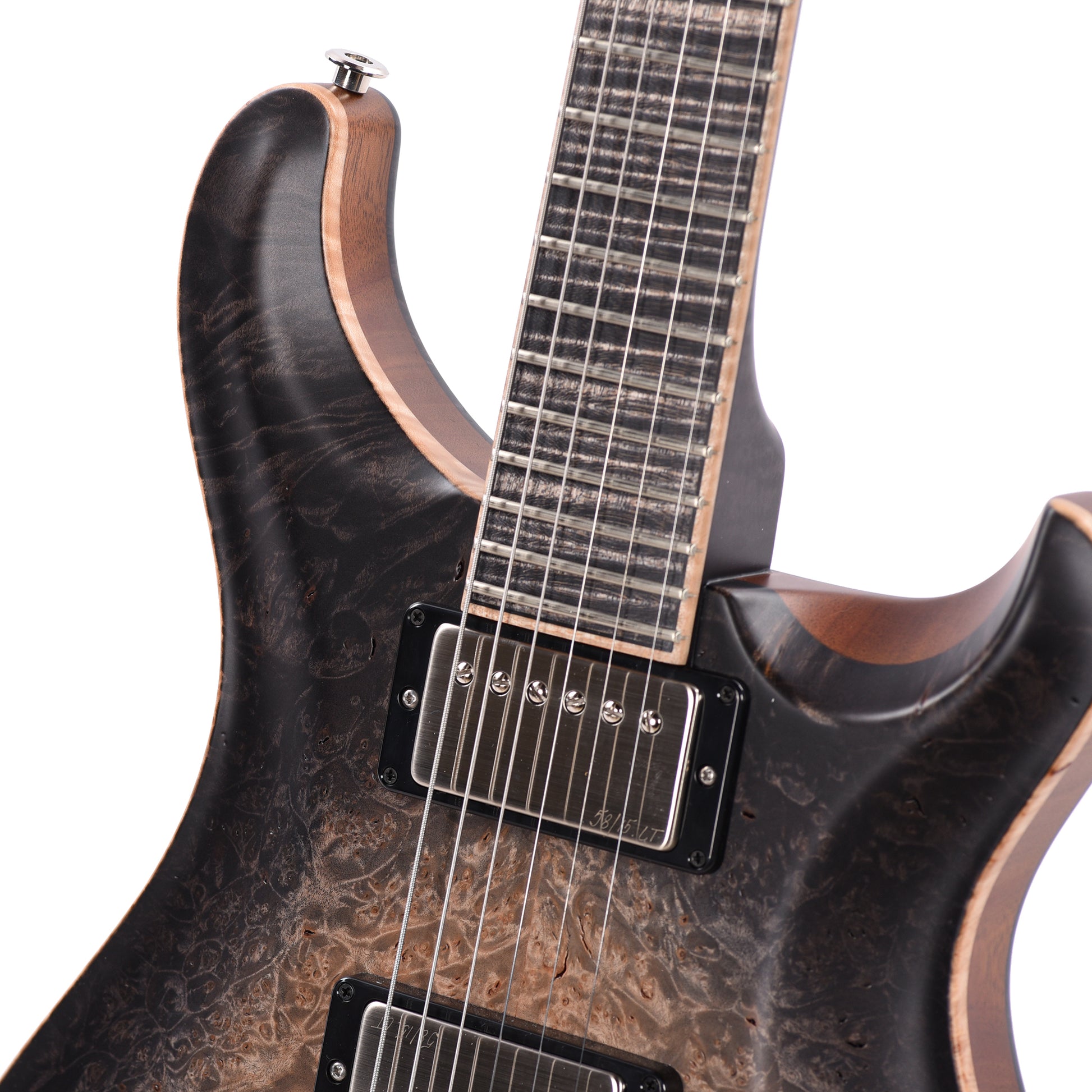 PRS Private Stock #11756 Custom 24 Stoptail Maple Burl/African Mahogany Frost Bite Glow w/Stained Curly Maple Neck & Reverse Birds of a Feather Inlay Electric Guitars / Solid Body