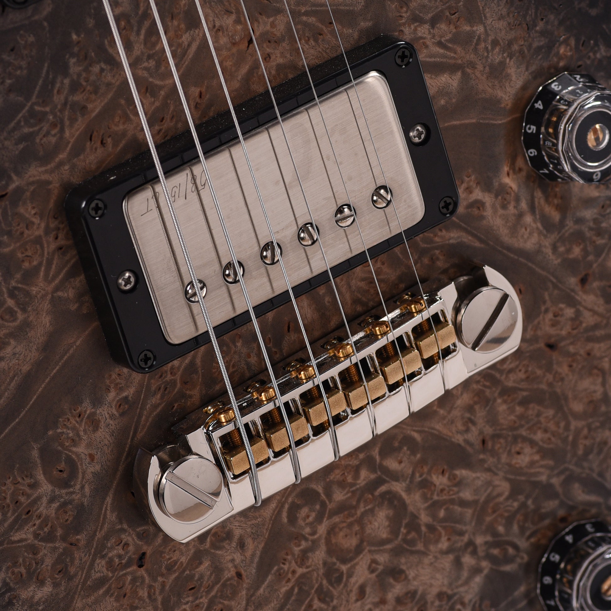 PRS Private Stock #11756 Custom 24 Stoptail Maple Burl/African Mahogany Frost Bite Glow w/Stained Curly Maple Neck & Reverse Birds of a Feather Inlay Electric Guitars / Solid Body