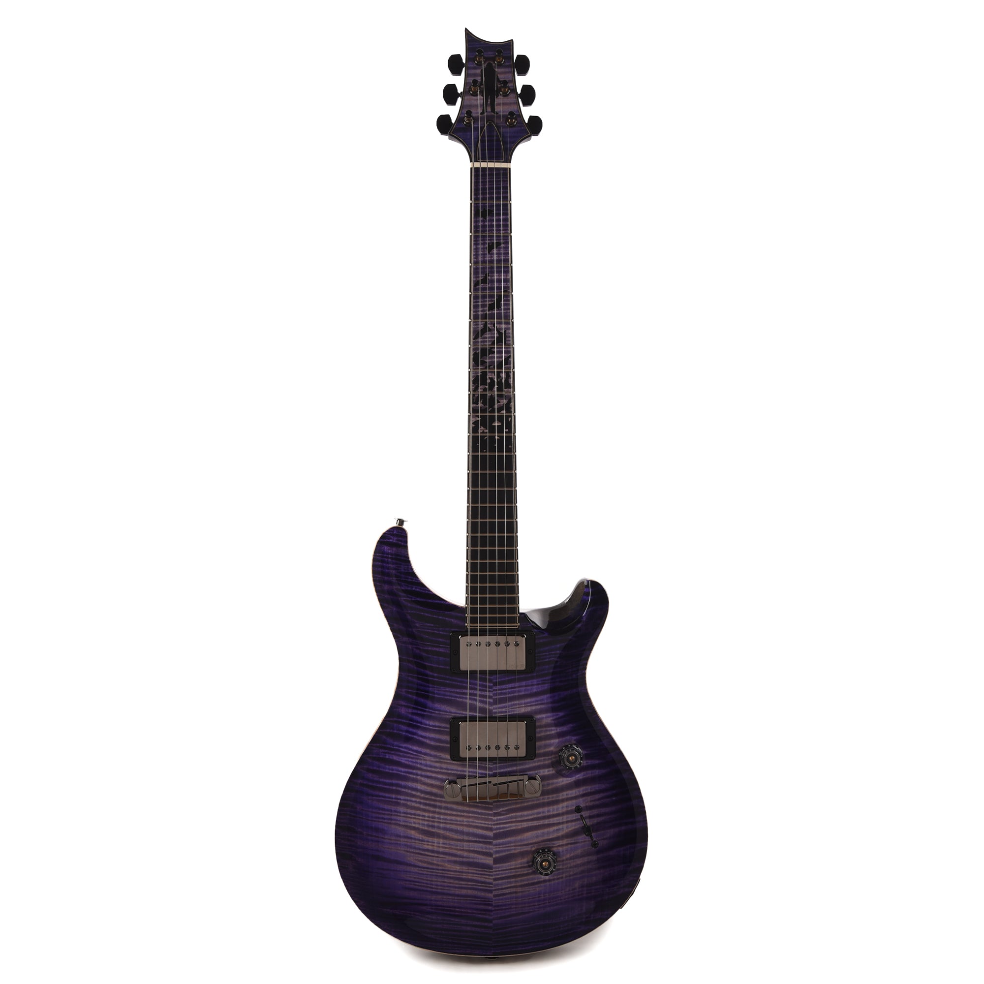 PRS Private Stock #11757 Custom 24 Stoptail Curly Maple/Swamp Ash Purple Glow w/Pale Moon Ebony Neck & Bats in Flight Inlay Electric Guitars / Solid Body