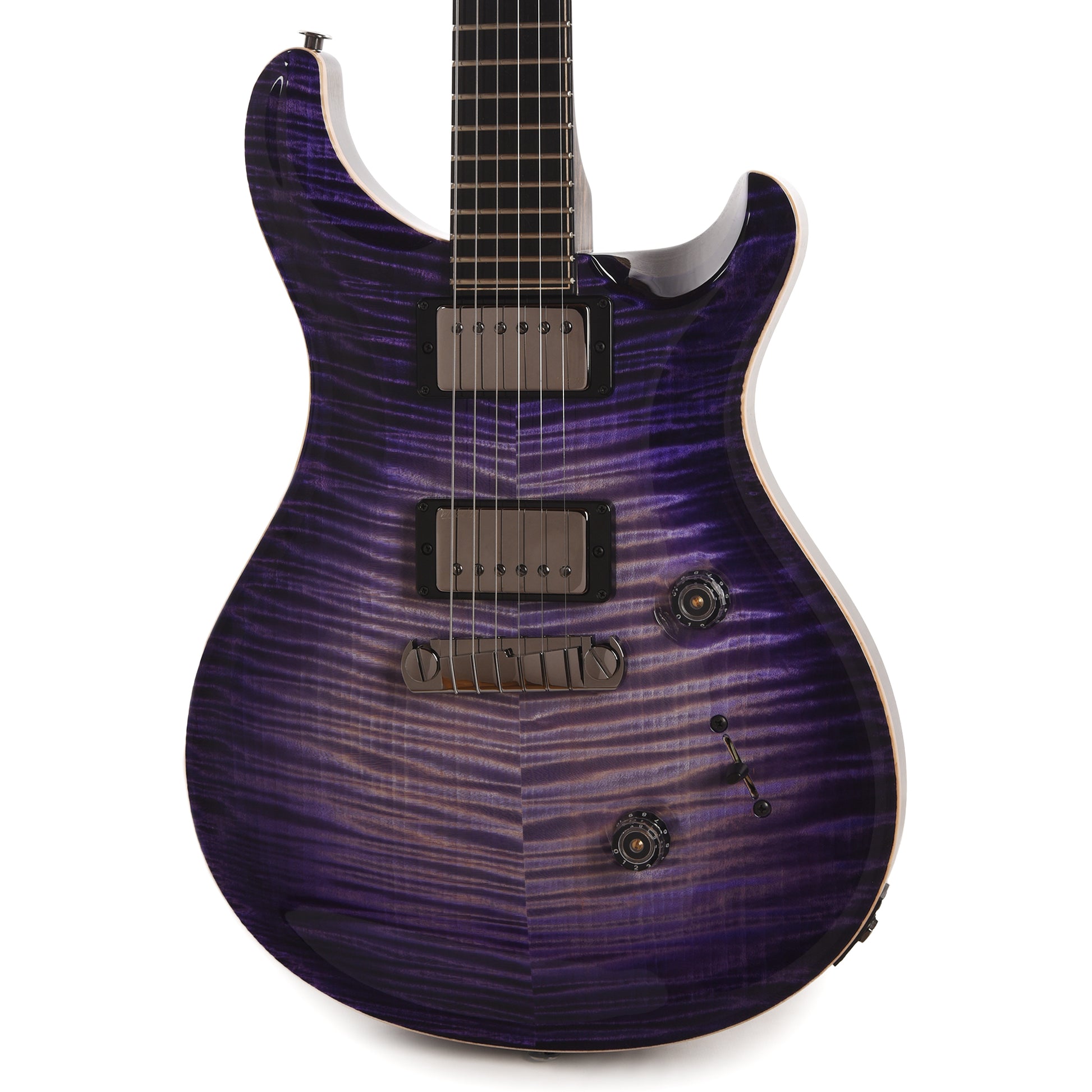 PRS Private Stock #11757 Custom 24 Stoptail Curly Maple/Swamp Ash Purple Glow w/Pale Moon Ebony Neck & Bats in Flight Inlay Electric Guitars / Solid Body