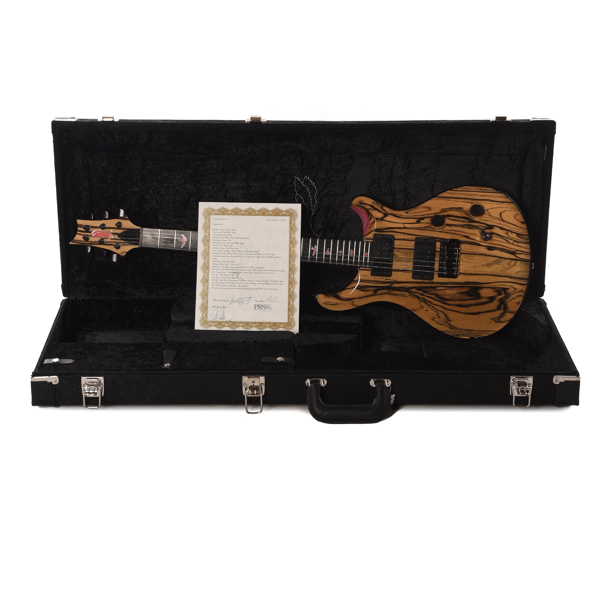 PRS Private Stock #11758 Custom 24 Pale Moon Ebony/Swamp Ash Natural w/Pale Moon Ebony Neck & Ebony Binding Electric Guitars / Solid Body