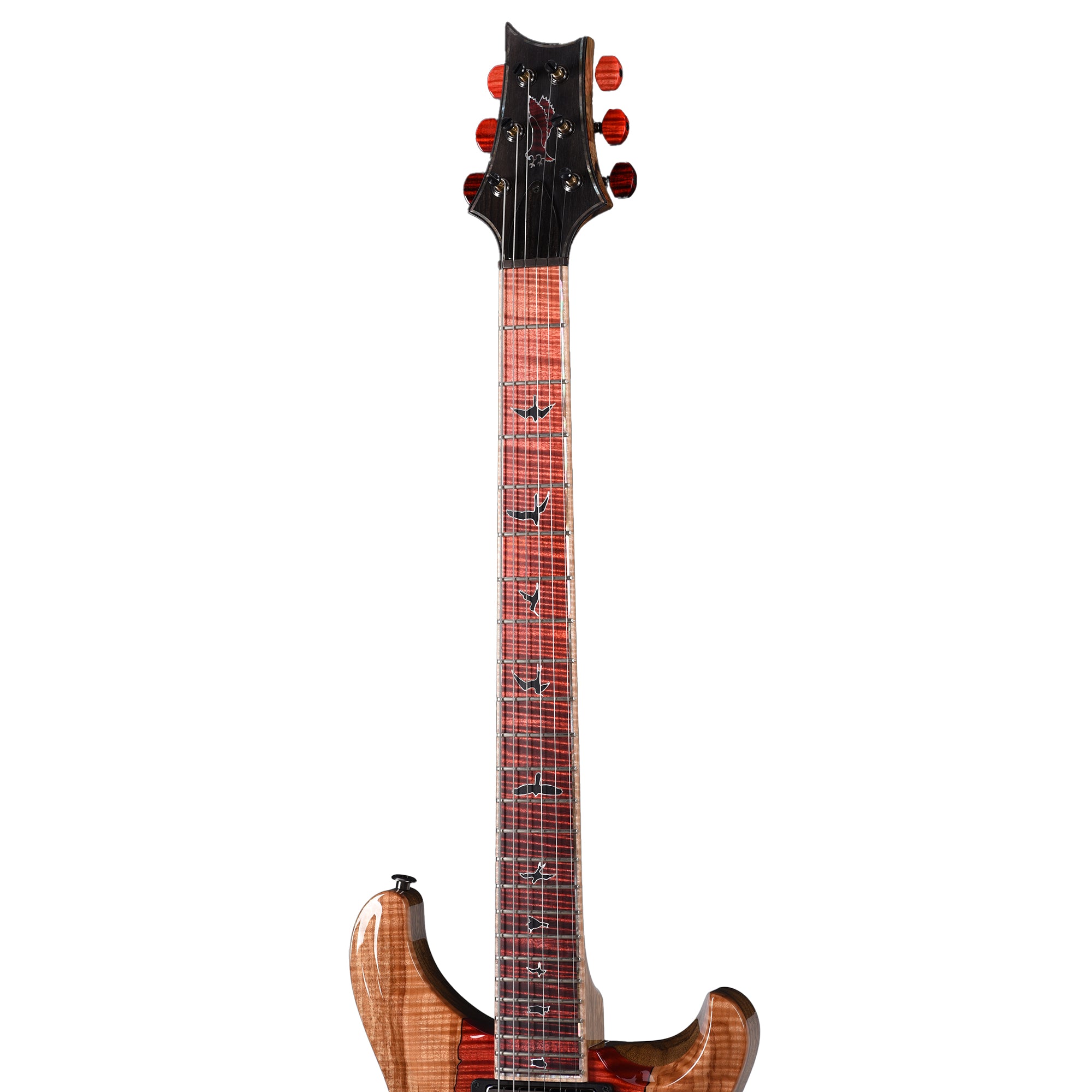 PRS Private Stock #11760 Custom 24 Spalted Maple/Black Limba Fire Red Fade w/Stained Curly Maple Fingerboard Electric Guitars / Solid Body