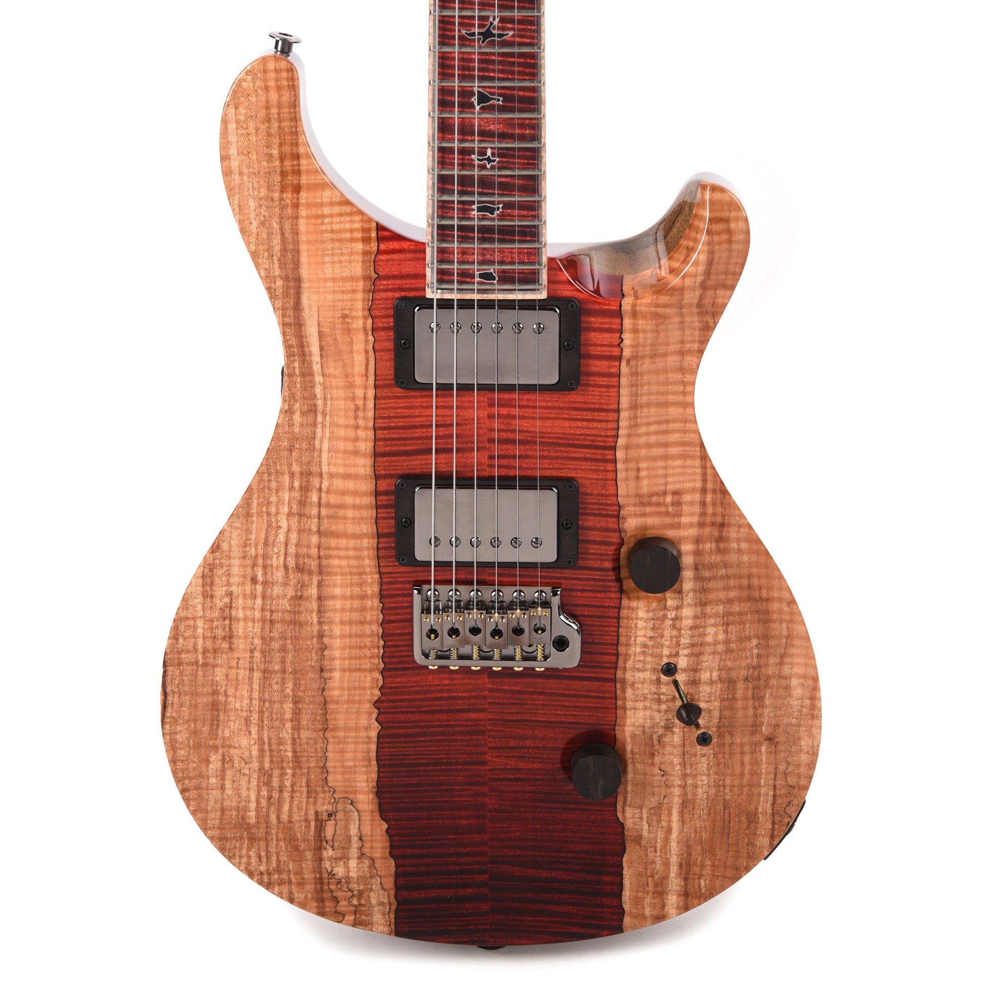 PRS Private Stock #11760 Custom 24 Spalted Maple/Black Limba Fire Red Fade w/Stained Curly Maple Fingerboard Electric Guitars / Solid Body